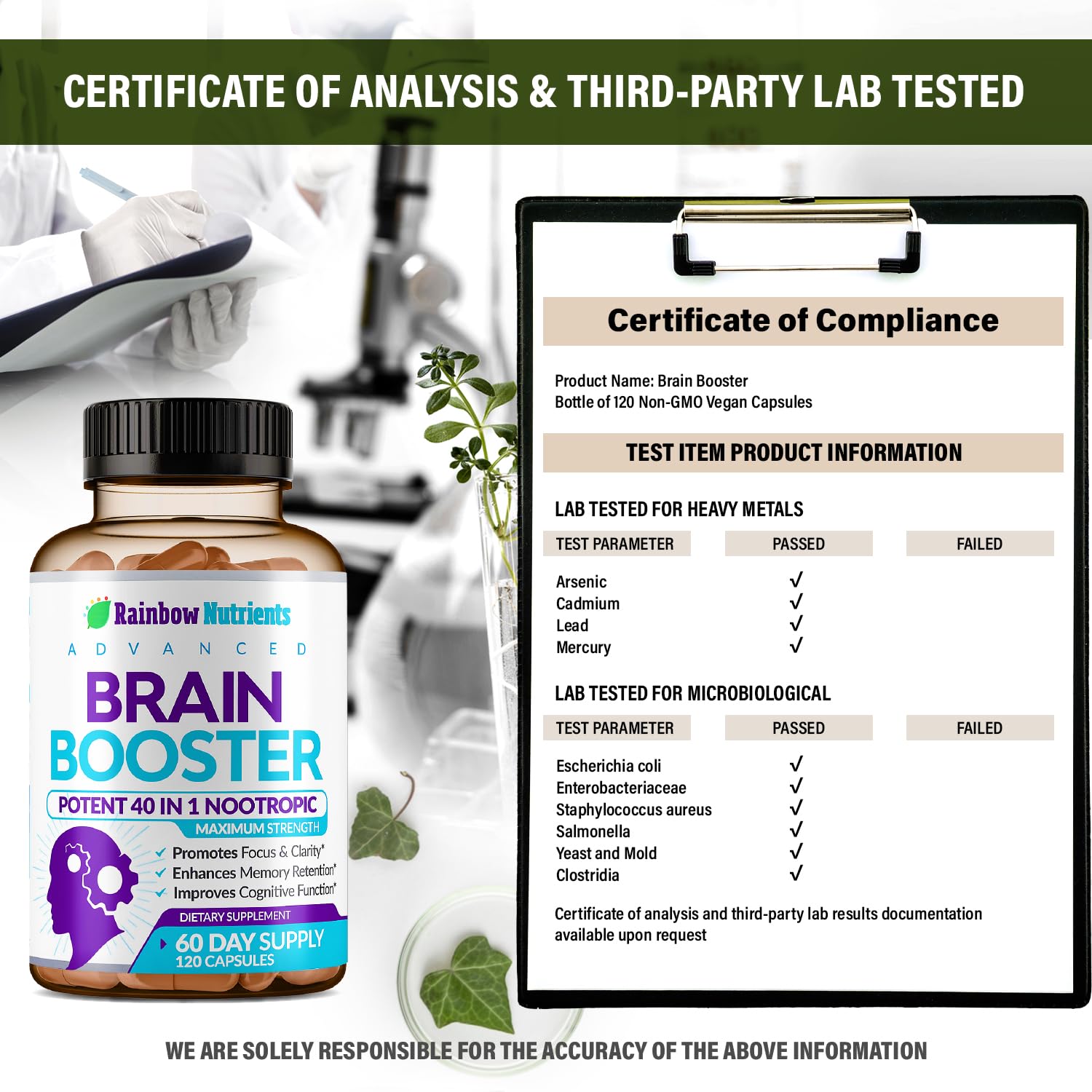 40-in-1 Brain Booster Supplements for Memory, Focus, Clarity, Energy, Performance Rainbow Nutrients, LLC buy supplements canada