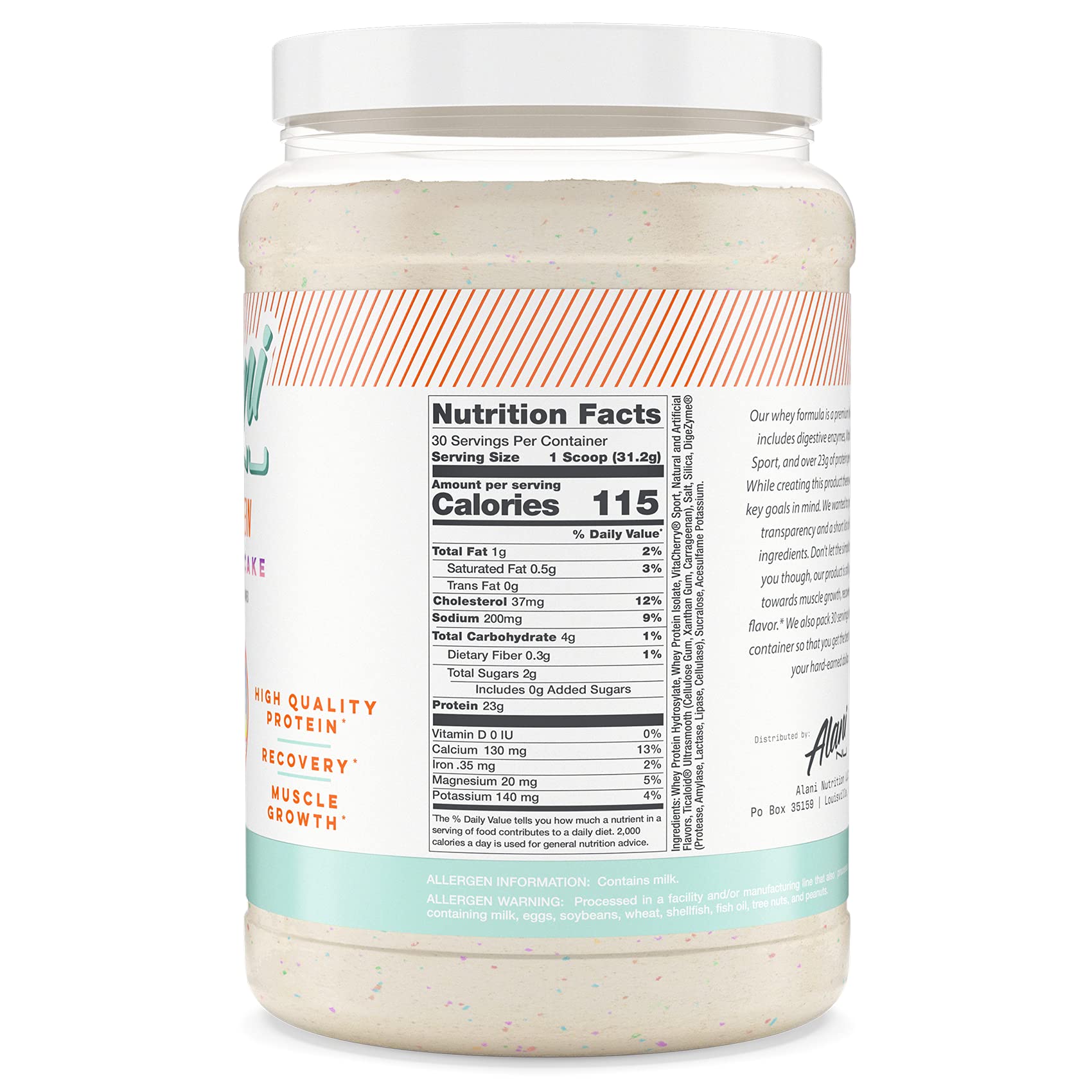 Alani Nu Whey Protein Powder Confetti Cake | 23g Protein with Low Sugar & Digestive Enzymes Alani Nu buy supplements canada