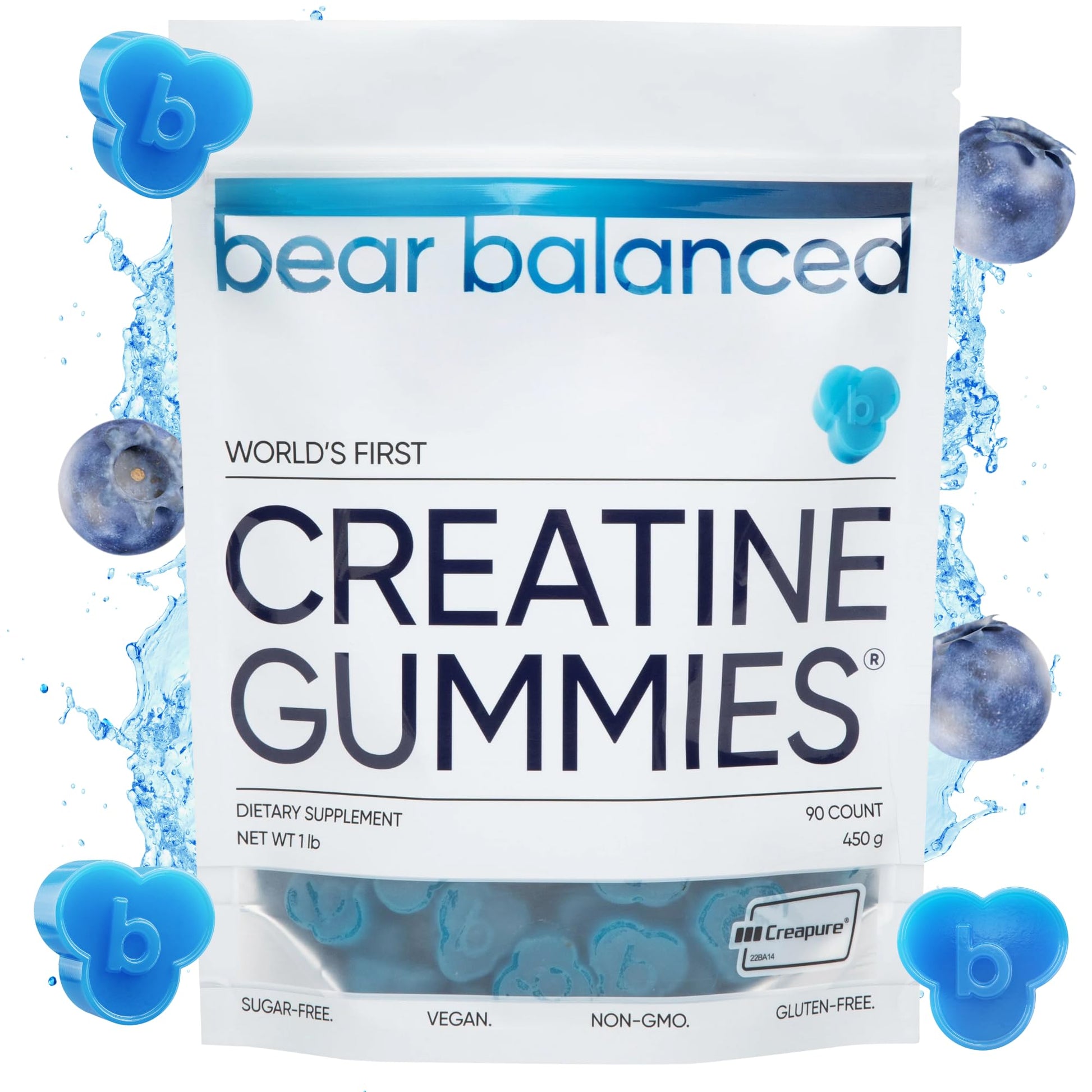 Bear Balanced Creatine Gummies for Men & Women - Creapure® Creatine Monohydrate, L-Theanine, L-Tyrosine & B12 for Muscle Growth, Strength, Focus, Energy & Health Bear Balanced buy supplements canada