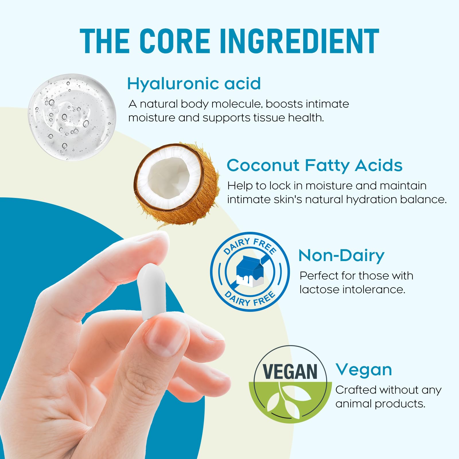 Peralpow Hyaluronic Acid Vaginal Suppositories 10 mg for Women | Vaginal Moisturizer for Dryness, Itching & Irritation | Menopause & Intimate Care with Coconut Fatty Acids | Estrogen Free, 12 Count Peralpow buy supplements canada