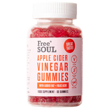Apple Cider Vinegar Gummies with The Mother 1000mg Enhanced with Vitamin B12 & Folic Free Soul buy supplements canada