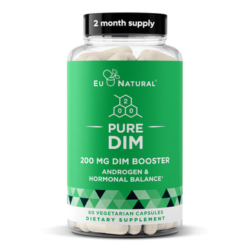 DIM Supplement Pure 200 Mg for Women or Men – Estrogen Hormone Balance Supplement for Energy, Fatigue, Stress, Menopause, Hot Flashes – Enhanced Bioavailability BioPerine – 60 Vegan Soft Capsules Eu Natural buy supplements canada