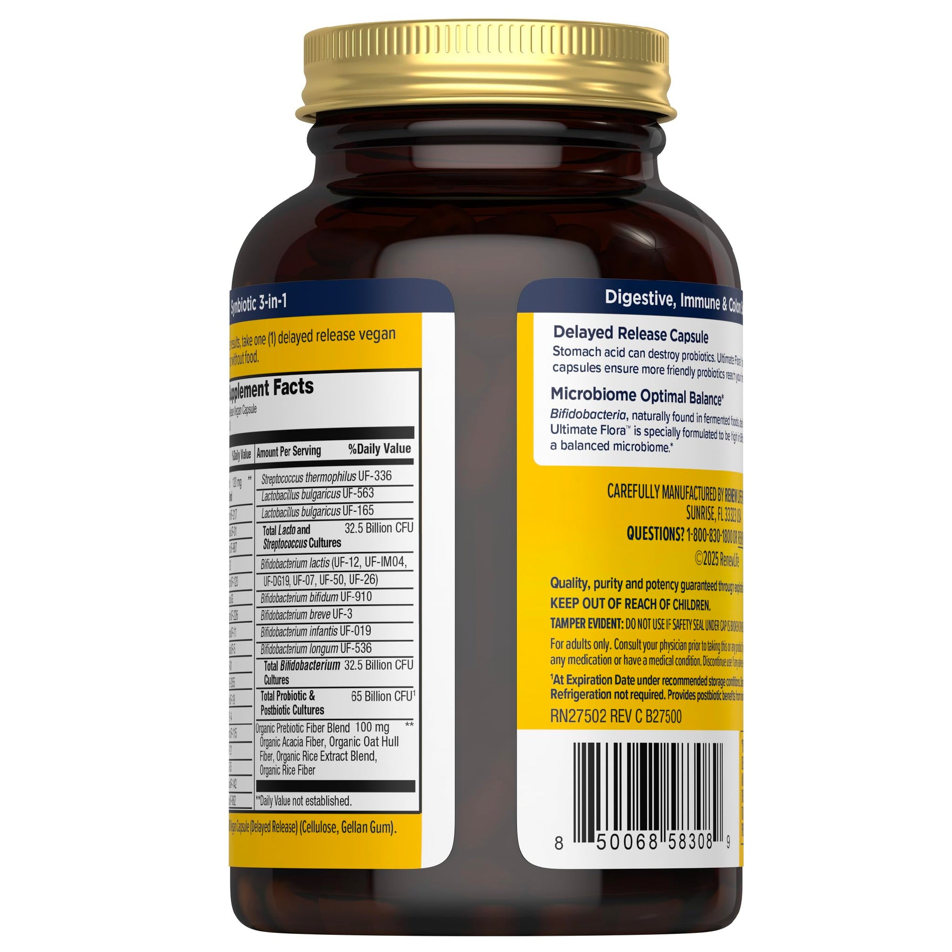 Renew Life Ultimate Flora Probiotics for Men 65 Billion CFU Delayed Release Vegan Capsules | Digestive Health | Immune Health | Dairy Free | 30 Count Renew Life buy supplements canada
