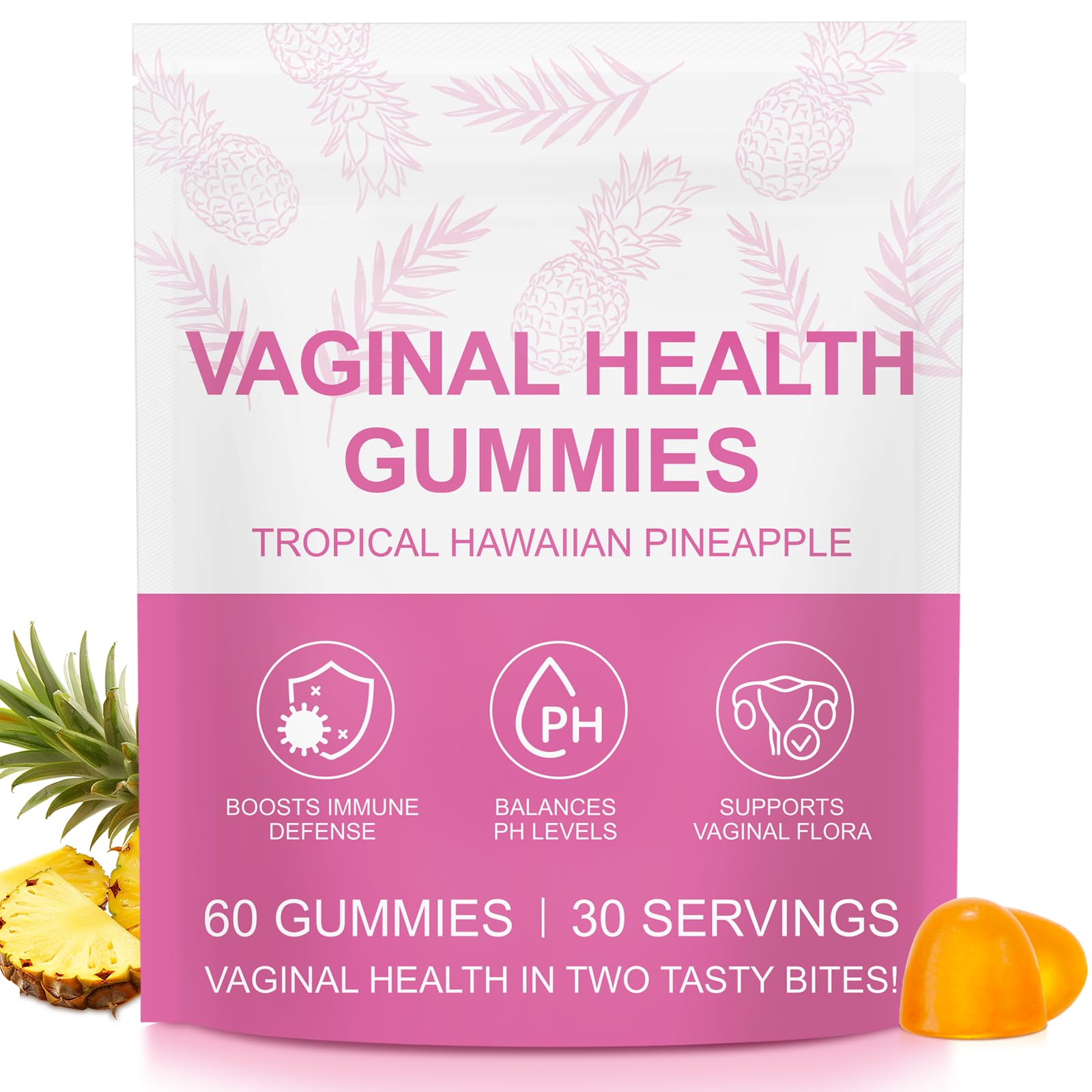 Vital Source Feminine Gummies - Feminine Balance Gummies for Women ph Natrual Famale Balance Cummie - Collagen Gummie - Pineapple PH Balance Gummie for Women Support Women’s Health - 60PCS Tooffi buy supplements canada