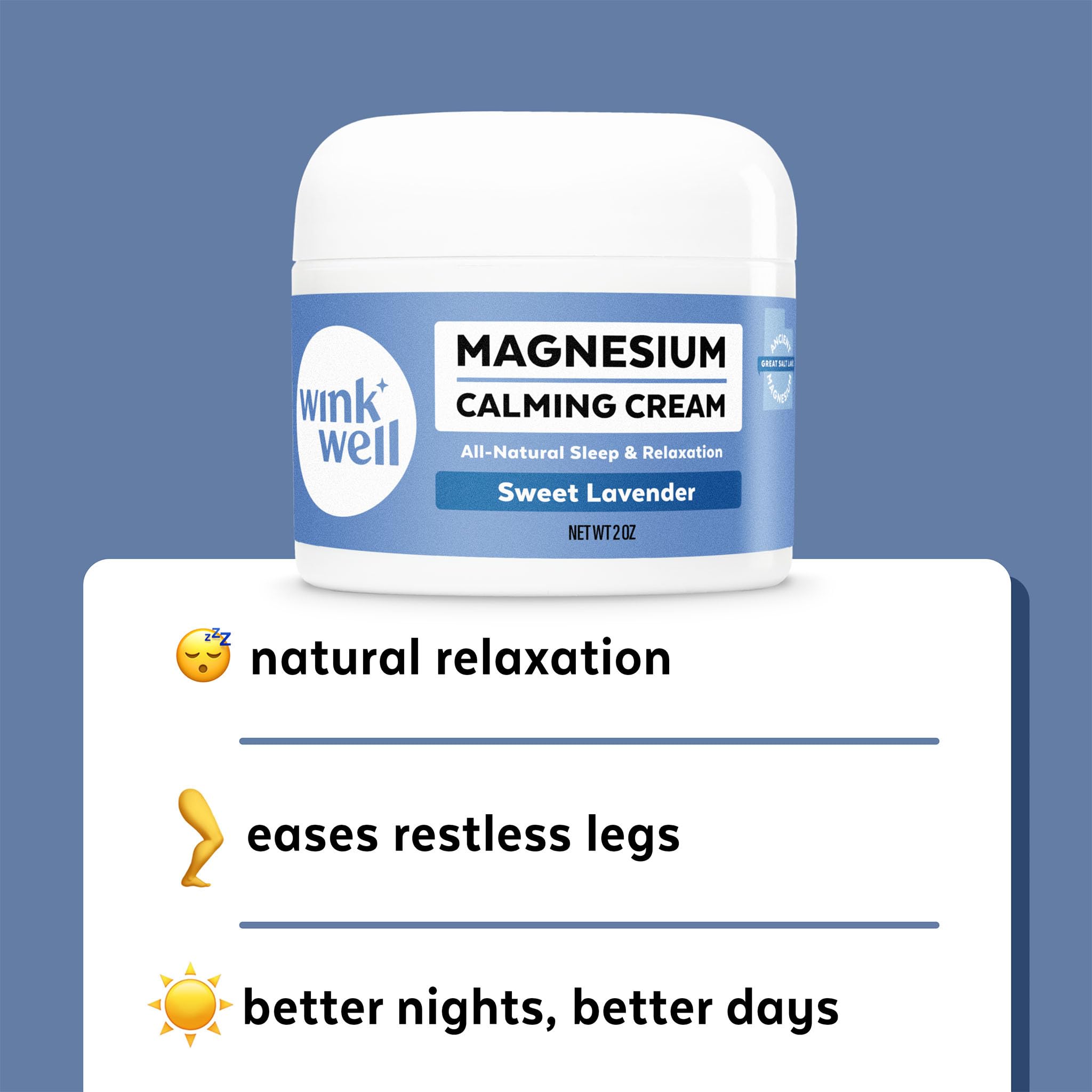 Wink Well Magnesium Calming Muscle and Joint Cream for Nighttime Relaxation Wink Naturals buy supplements canada
