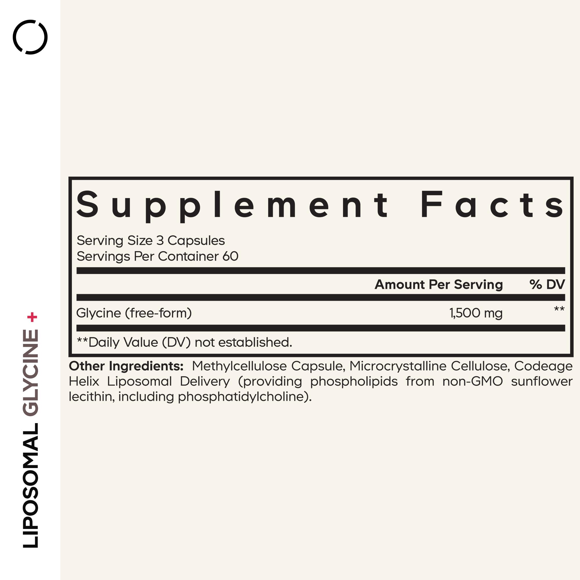 Codeage Liposomal Glycine+ Supplement - Free-Form Glycine 1,500 mg with Liposomal Delivery - 2-Month Supply - Amino Acid Capsules - Protein Support - Glycine Vitamins - 180 Capsules Codeage buy supplements canada