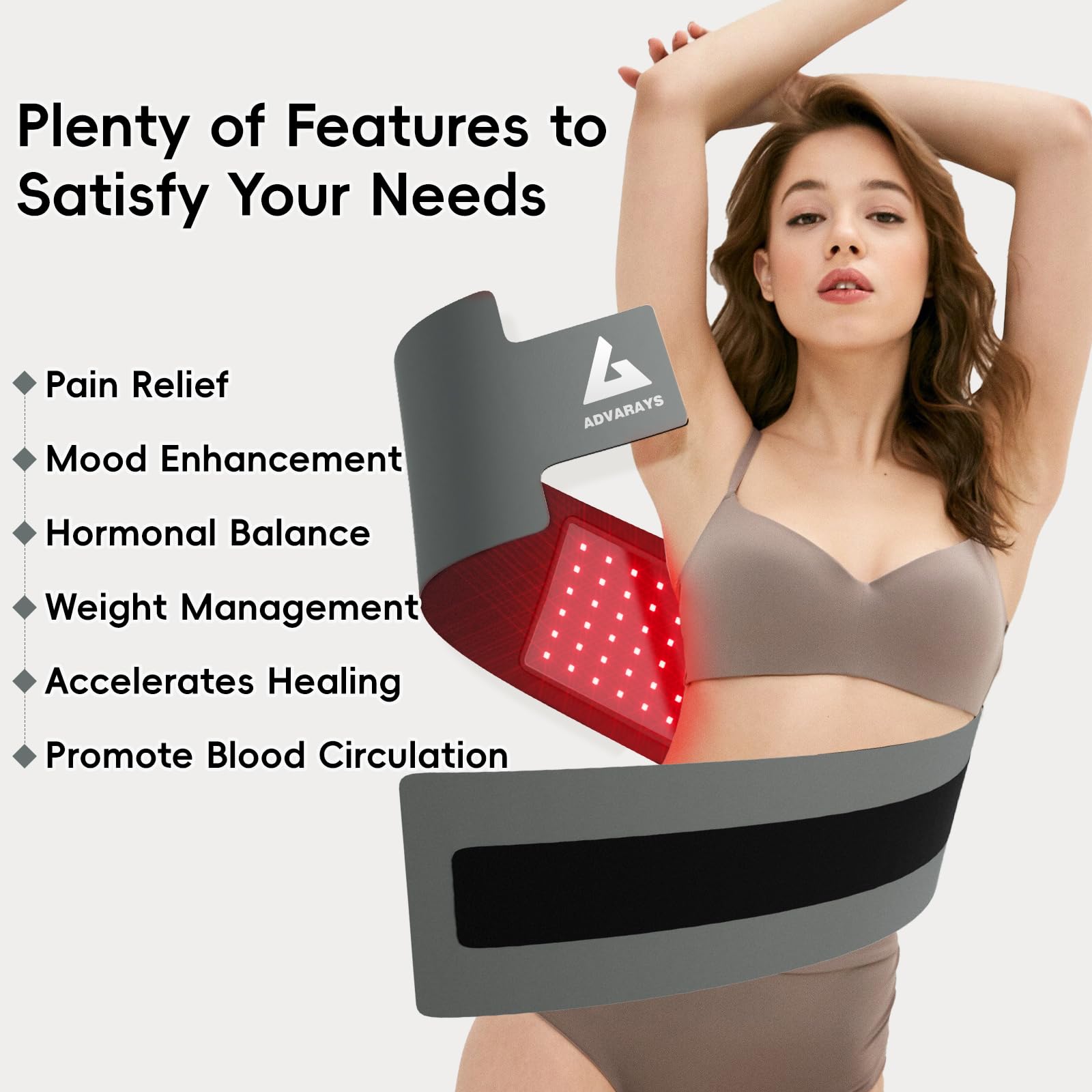 Red Light Therapy Infrared Belt: Pain Relief Body Pad 100 LEDs Red Light Therapy Belt ADVARAYS buy supplements canada