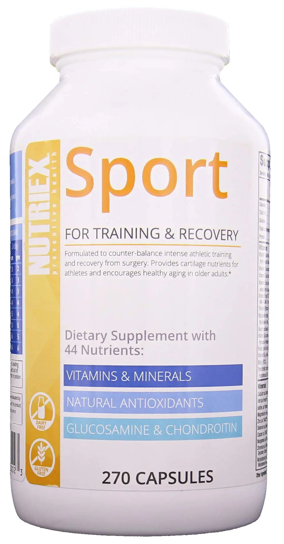 Nutriex Sport Comprehensive Multivitamin Supplement with Glucosamine & Chondroitin 270 Capsules Nutriex buy supplements canada