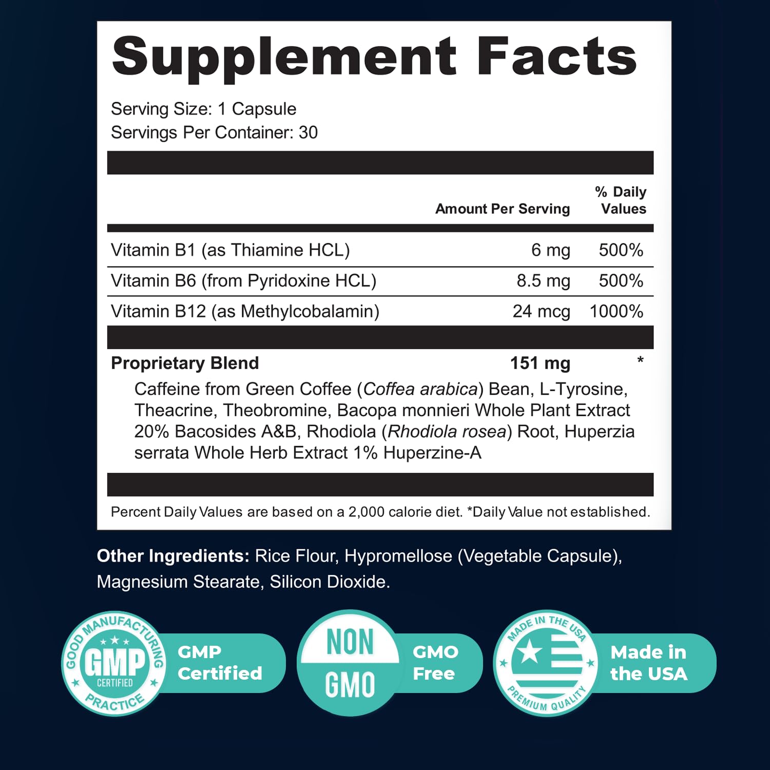 Nature’s NutriWave MemoMatrix – Daily Vitamin B1, B6, B12& Botanical Supplement with Bacopa, Rhodiola, Huperzia, L-Tyrosine & B-Vitamin Blend – Non-GMO Formula – 30 Capsules, 1 Month Supply Nature’s NutriWave buy supplements canada
