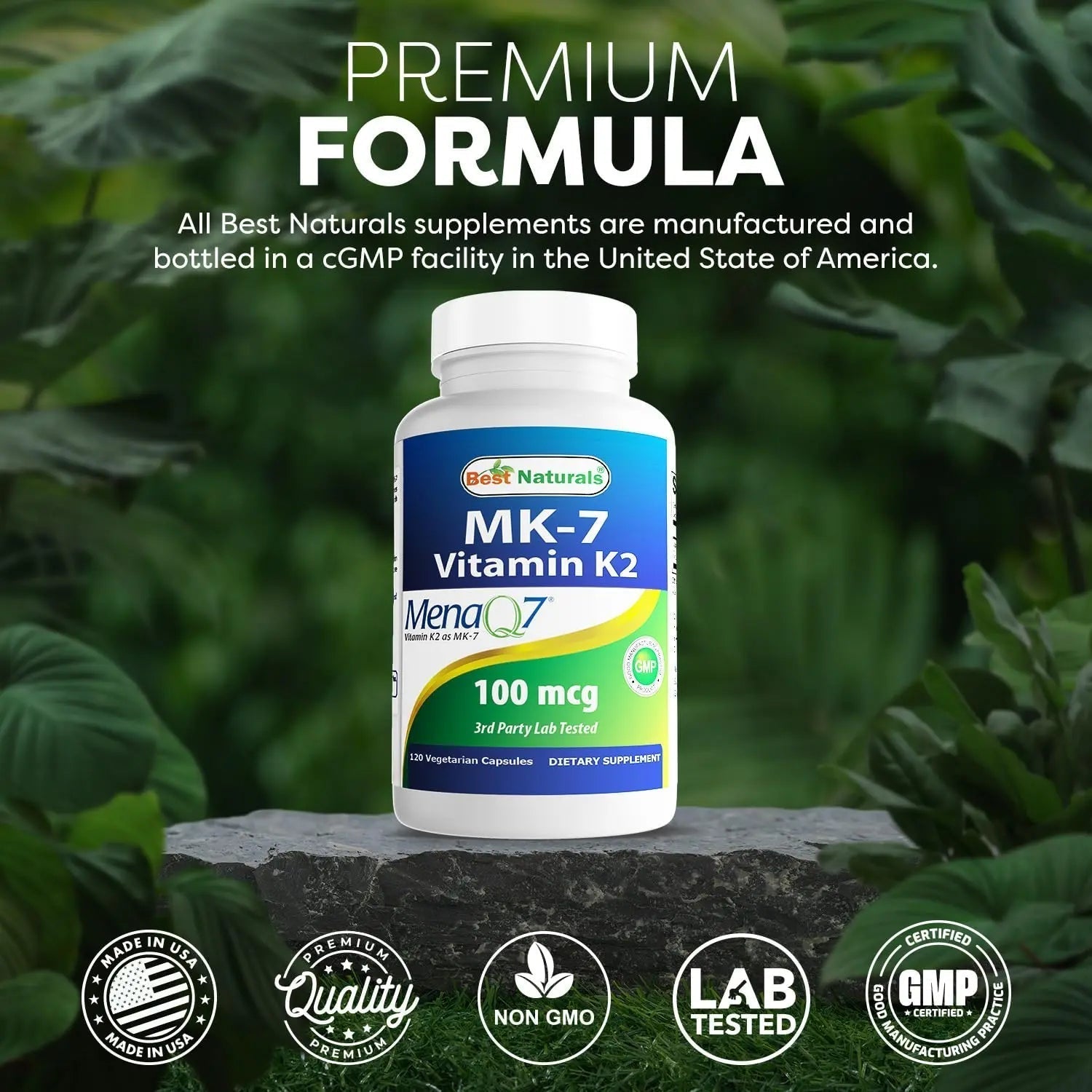 Best Naturals MK-7 Vitamin K2 100 mcg 120 Vcaps Best Naturals buy supplements canada