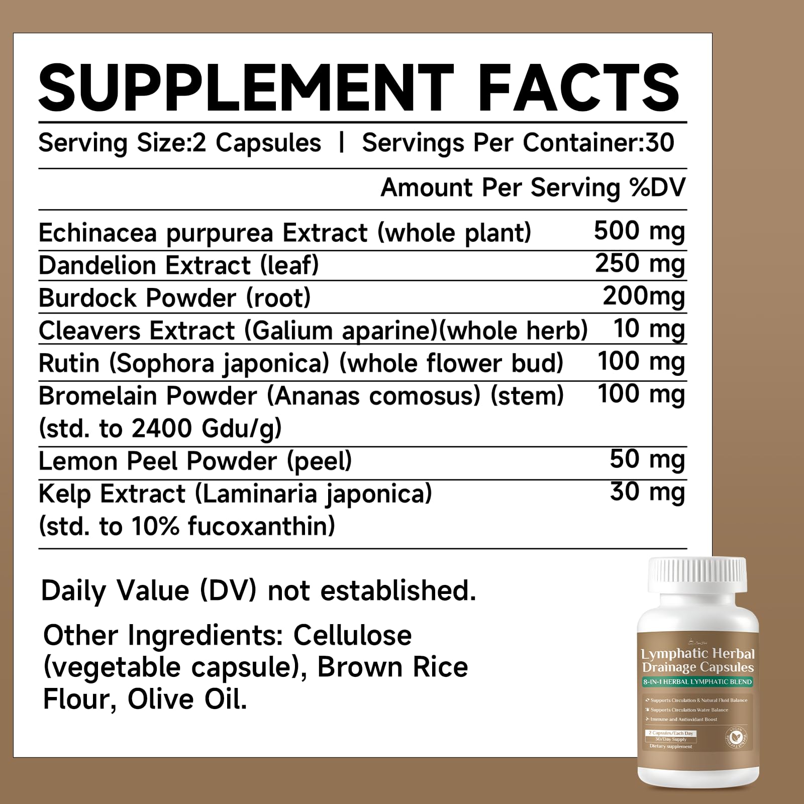 SpenHerb Lymphatic Drainage Capsules Supplements, 8-in-1 Herbal Lymphatic Blend Support Circulation and Natural Fluid Balance, Non-GMO Pure,60 Capsules/1 Pack SpenHerb buy supplements canada