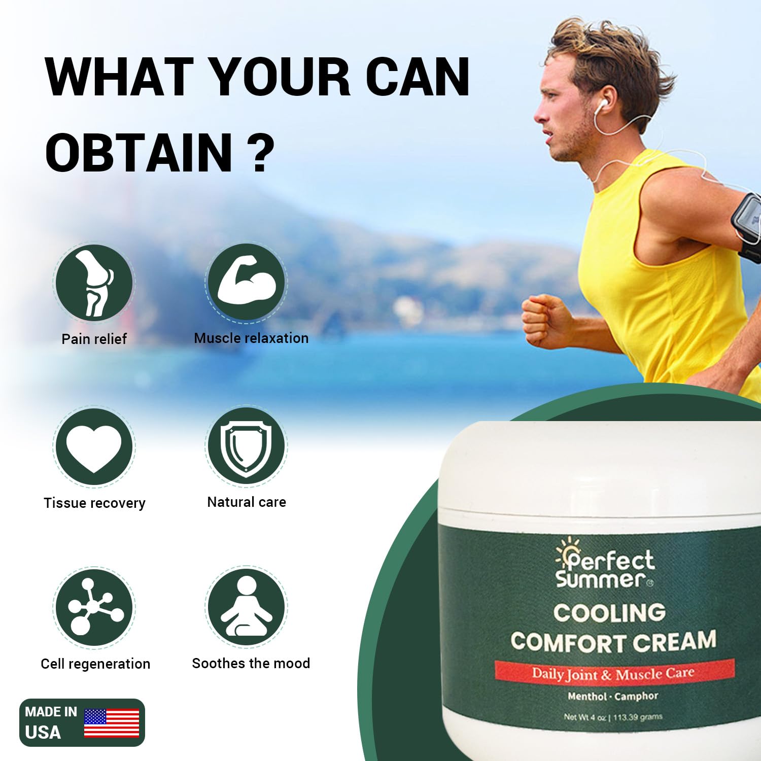 Perfect Summer Cooling Comfort Cream – Muscle Rub & Joint Care – Cooling Relief for Back, Neck, Shoulders & Knees – Non-Greasy, Fast-Absorbing Topical Cream, 4 oz Generic buy supplements canada