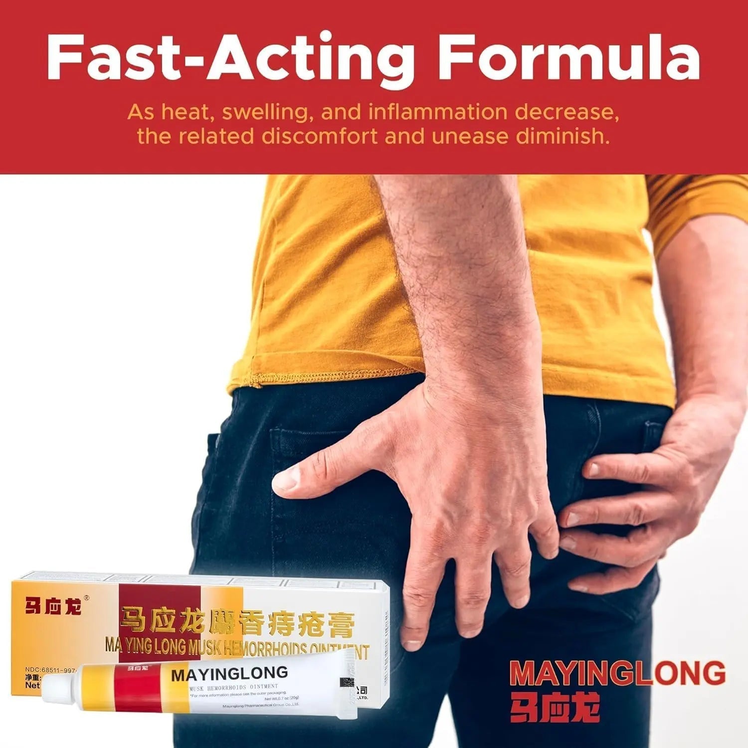 Mayinglong Musk Hemorrhoids Ointment - (20 Grams) Maximum Strength Formula for Hemorrhoidal Fast Relief, Soothes Itching, Burning & Discomfort - Fast-Acting Relief (0.71 oz Tube) Mayinglong buy supplements canada