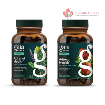 Gaia Herbs Adrenal Health Daily Support, Help Maintain Healthy Energy & Stress Levels*,120 Liquid Phyto-Caps Adrenal Health Nightly Restore, 120 Liquid Phyto-Caps - Bundle Gaia Herbs buy supplements canada
