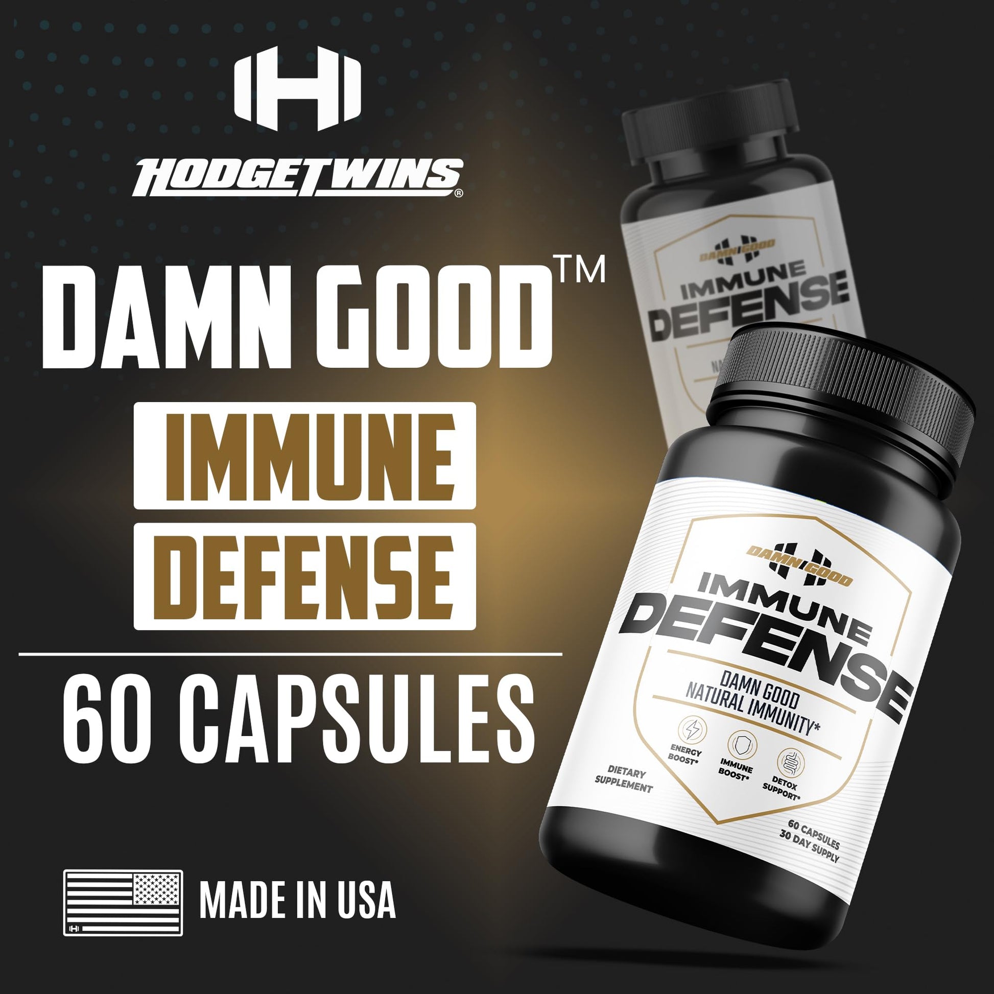 DAMN GOOD The Hodge Twins Immune Defense Supplement (60 Capsules) – Sea Moss Blend Capsules for Everyday Balance, Digestive Support, and Whole-Body Wellness with Vitamins, Minerals, and Botanicals DAMN GOOD buy supplements canada
