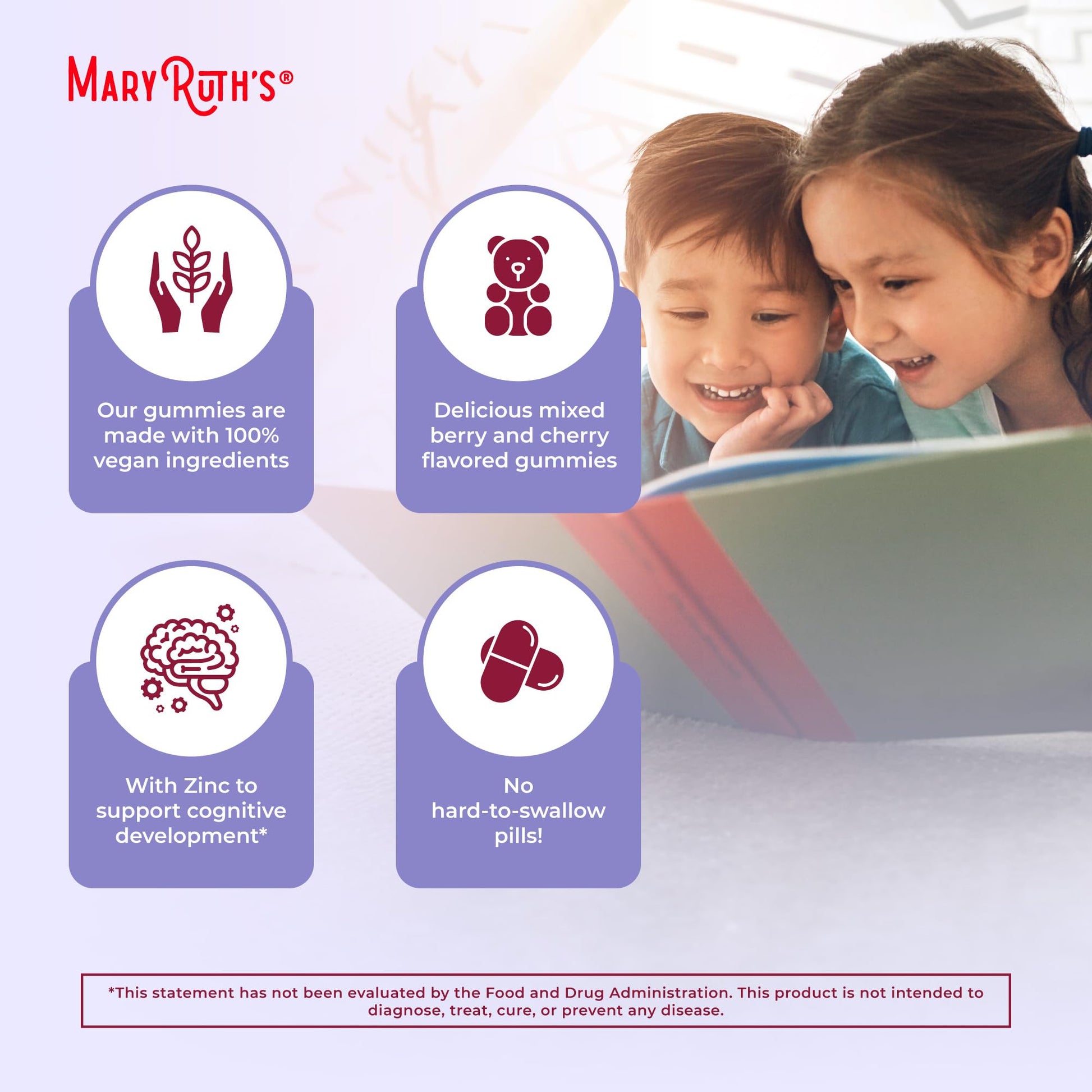 MARYRUTH'S Kids Vitamins | Multi | 1 Month Supply | Multivitamin Gummies for Ages 4+ | Multivitamin for Kids | Vegan | Only 2 Gummies a Day | 60 Count MARYRUTH'S buy supplements canada