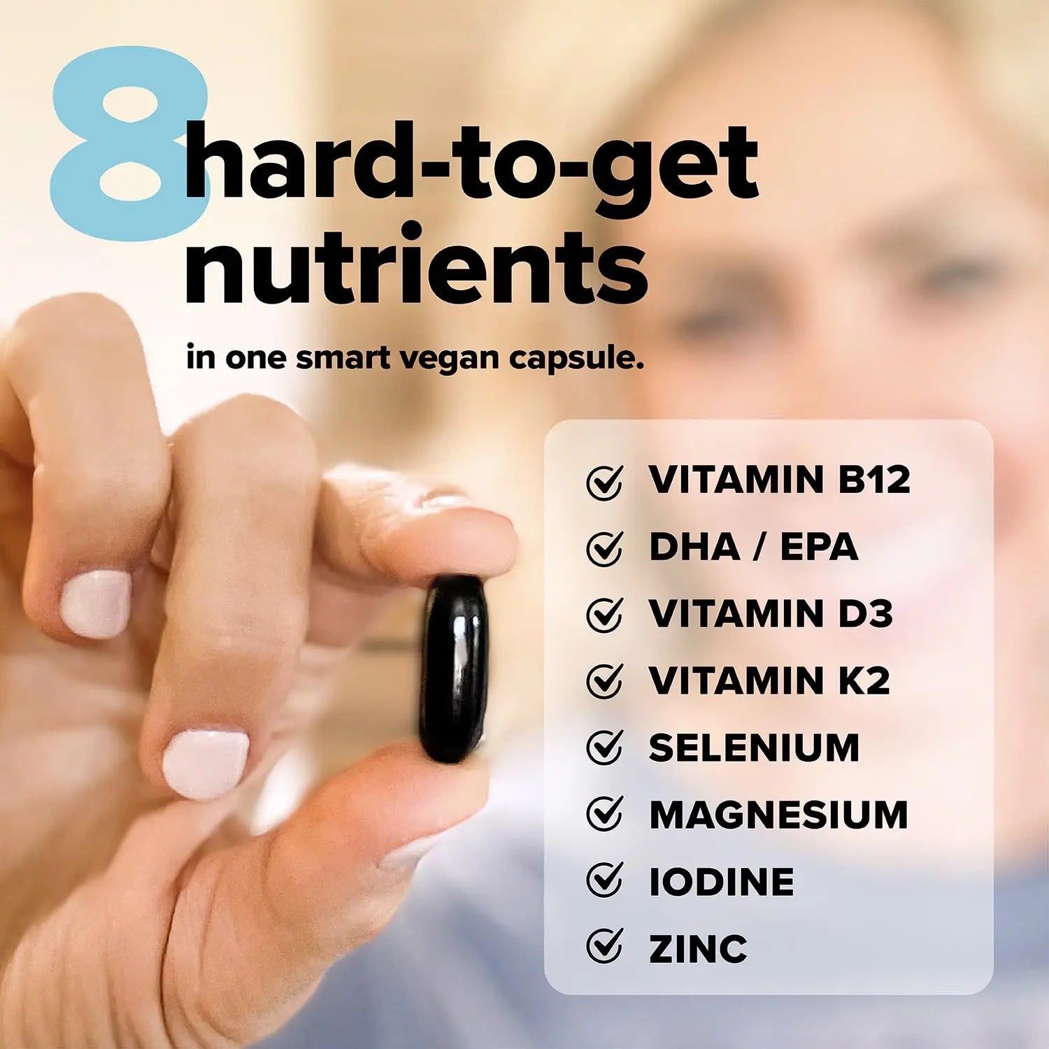 Complement Essential Vegan Multivitamin for Men & Women (60 Servings, 180 Capsules) with Omega-3 DHA & EPA, B12, Vitamin D3 & K2 Complement buy supplements canada