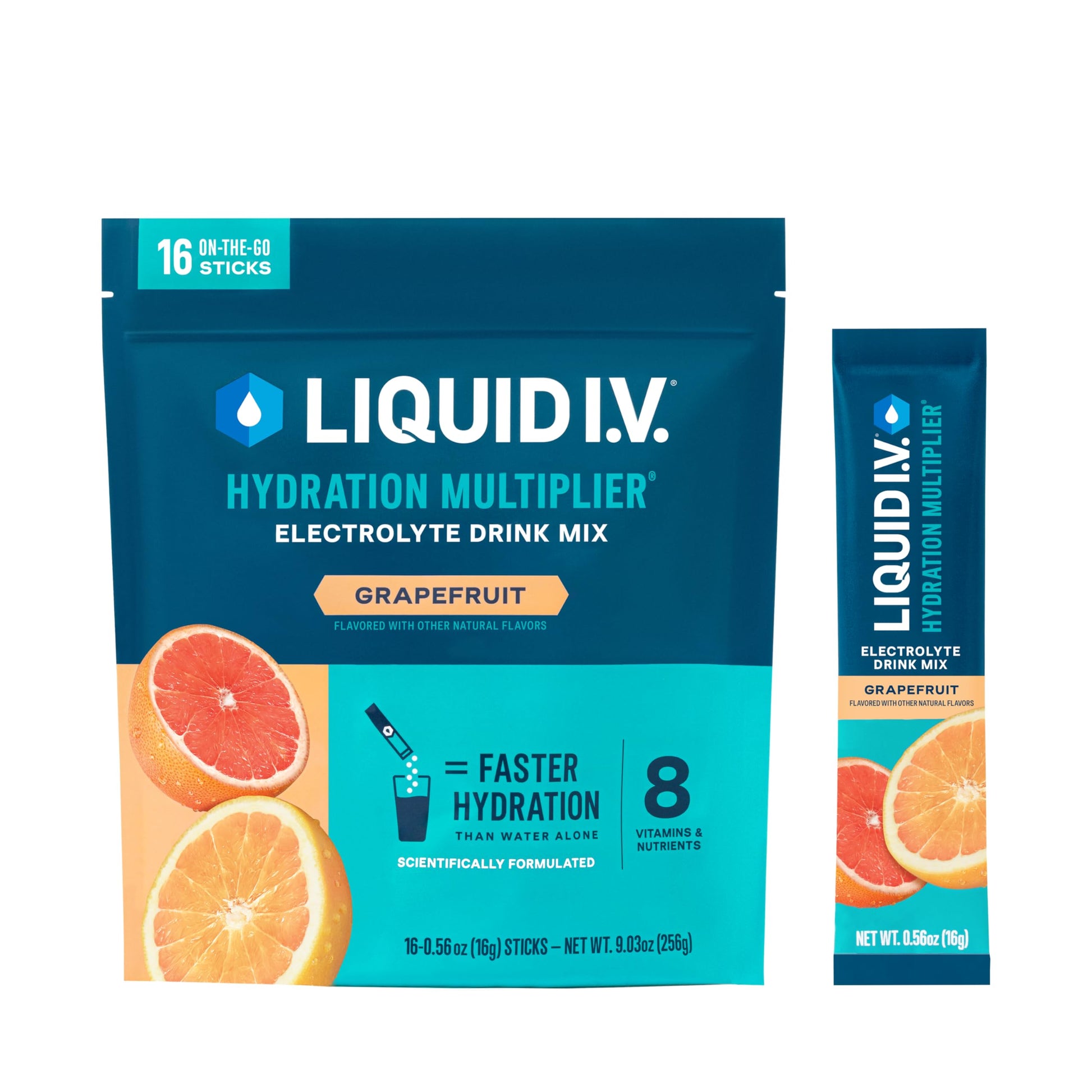 Liquid I.V.® Hydration Multiplier - Grapefruit | Electrolyte Powder Drink Mix | 1 Pack (16 Servings) Liquid I.V. buy supplements canada
