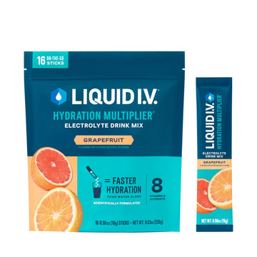 Liquid I.V.® Hydration Multiplier - Grapefruit | Electrolyte Powder Drink Mix | 1 Pack (16 Servings) Liquid I.V. buy supplements canada