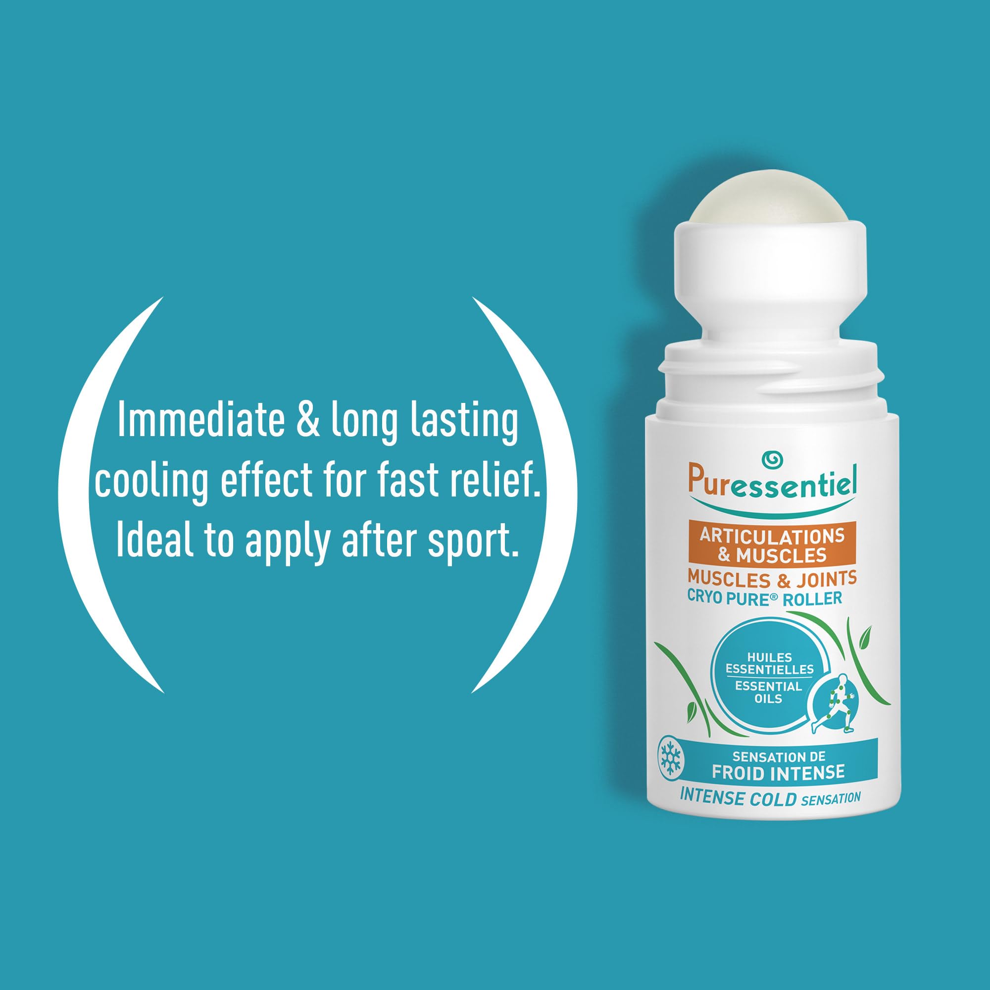 Puressentiel Muscles and Joints Cryo Pure Roller - Natural Menthol and Essential Oils Soothe Muscles - Long Lasting Cooling Sensation - 2.5 oz Puressentiel buy supplements canada