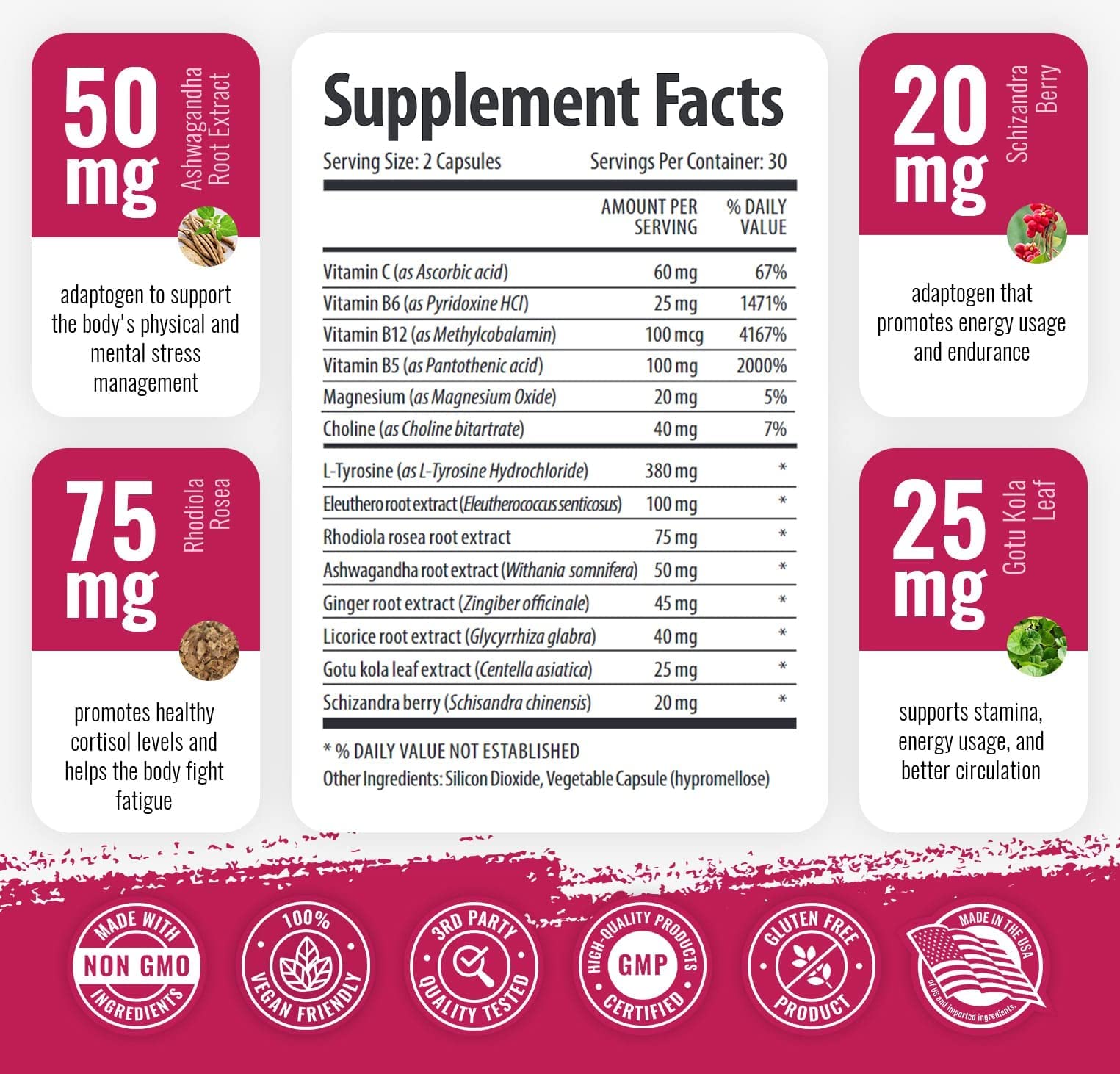 1 Body Adaptogen Complex Supplement with Ashwagandha - 60 Vegan Cap 1 Body buy supplements canada