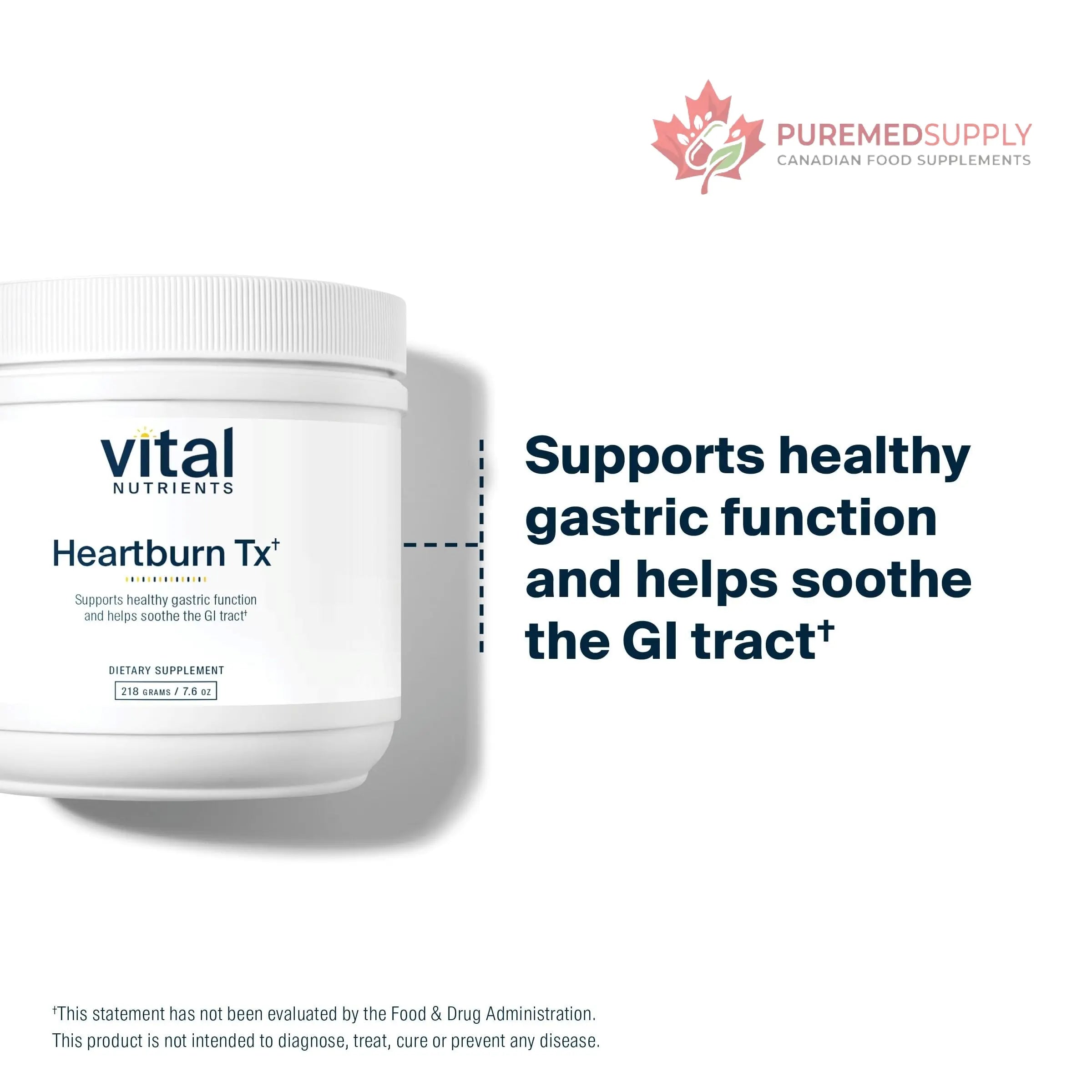 Vital Nutrients Digest Ease (Formerly Heartburn Tx) - Occasional Heartburn & Indigestion Relief - Supports Healthy GI Function & Helps Soothe GI Tract - Gluten, Dairy, Soy Free - Non-GMO - 50 Servings Vital Nutrients buy supplements canada
