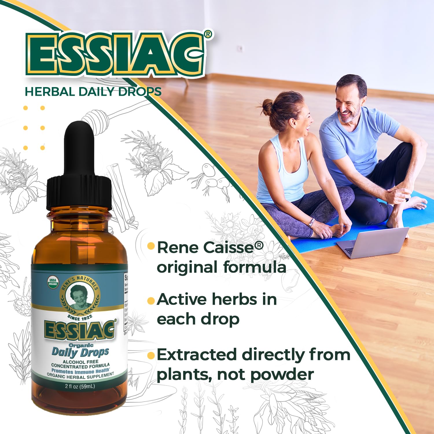 Essiac All-Natural Tea Powder & Organic Wild-Crafted Daily Drops | Detoxify Liver, Blood & Lymph Node Essiac buy supplements canada