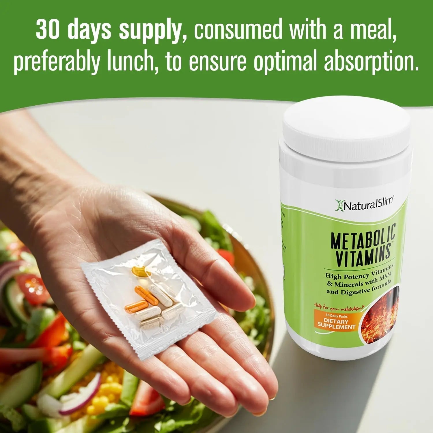 NaturalSlim Metabolic Vitamins - Combination of High Potency Multivitamins, Minerals, B Complex, Msm, & Digestive Formula Supplements NaturalSlim buy supplements canada