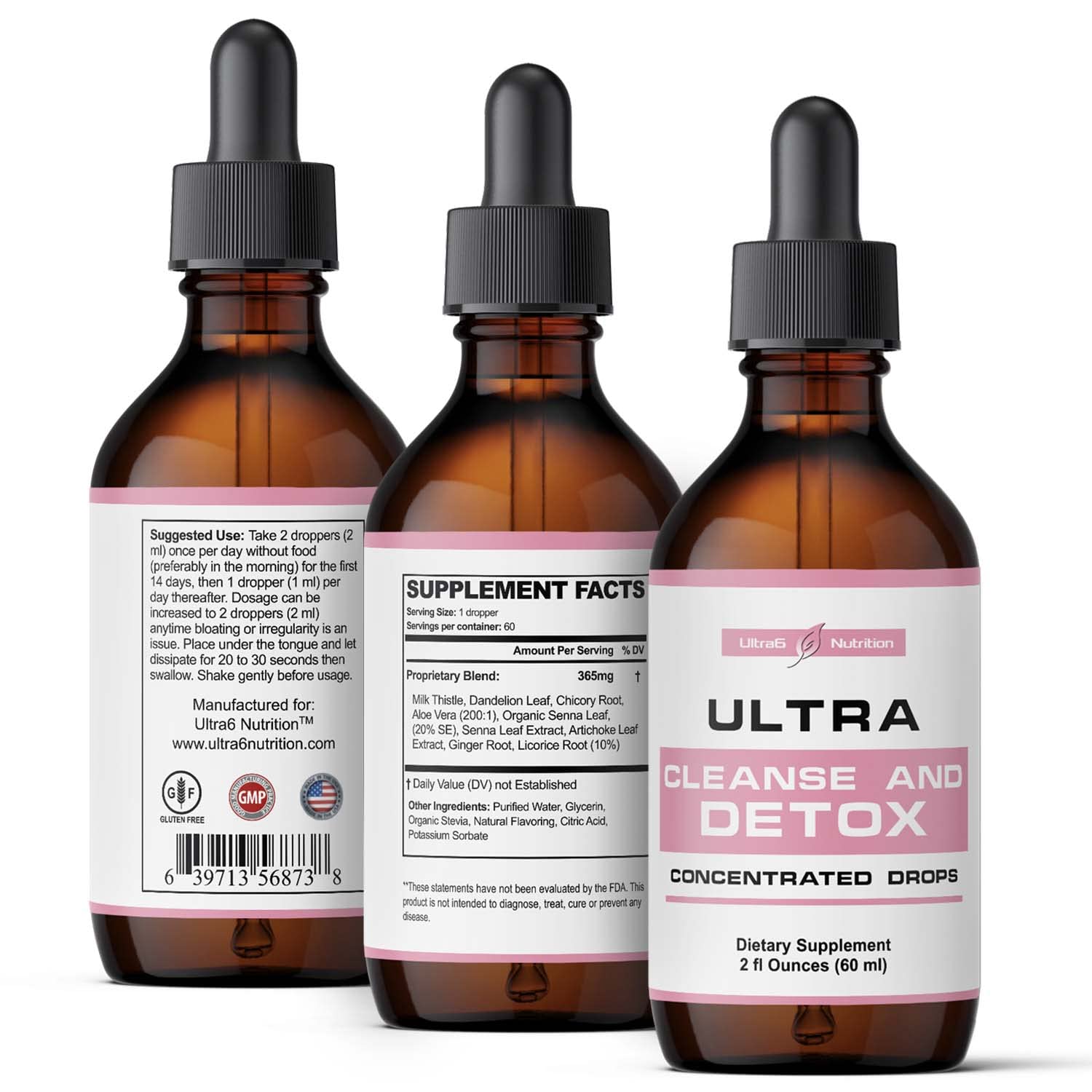 Liver Cleanse Detox & Repair Drops with Milk Thistle Extract, Dandelion Root Extract & Artichoke Ultra6 Nutrition buy supplements canada