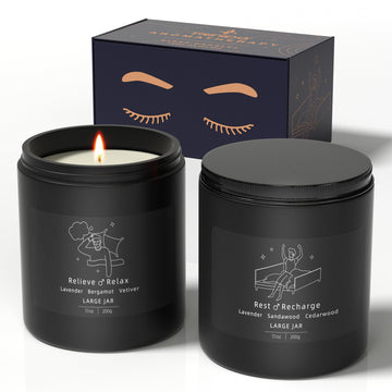 TRINIDa Large Sleep Scented Candles, Black Jar Natural Soy Candles for Home Scented, Candle Gift TRINIDa buy supplements canada