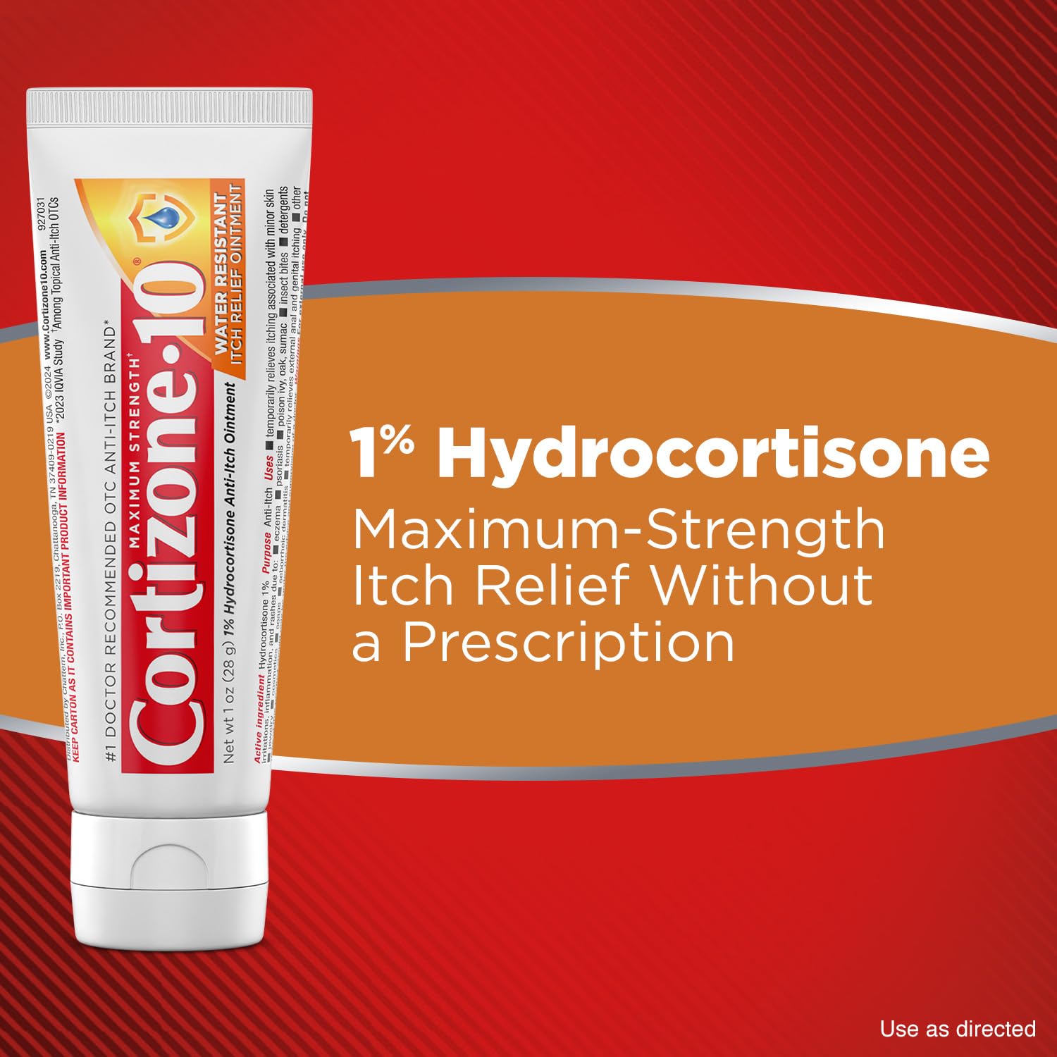 Cortizone-10 Maximum Strength Water Resistant Itch Relief Ointment, 1% Hydrocortisone, Fast-Acting, Anti-Itch Cream for Bug Bites, Rash, Eczema, Psoriasis, Poison Ivy, Oak, Sumac & More, 1 oz Cortizone 10 buy supplements canada
