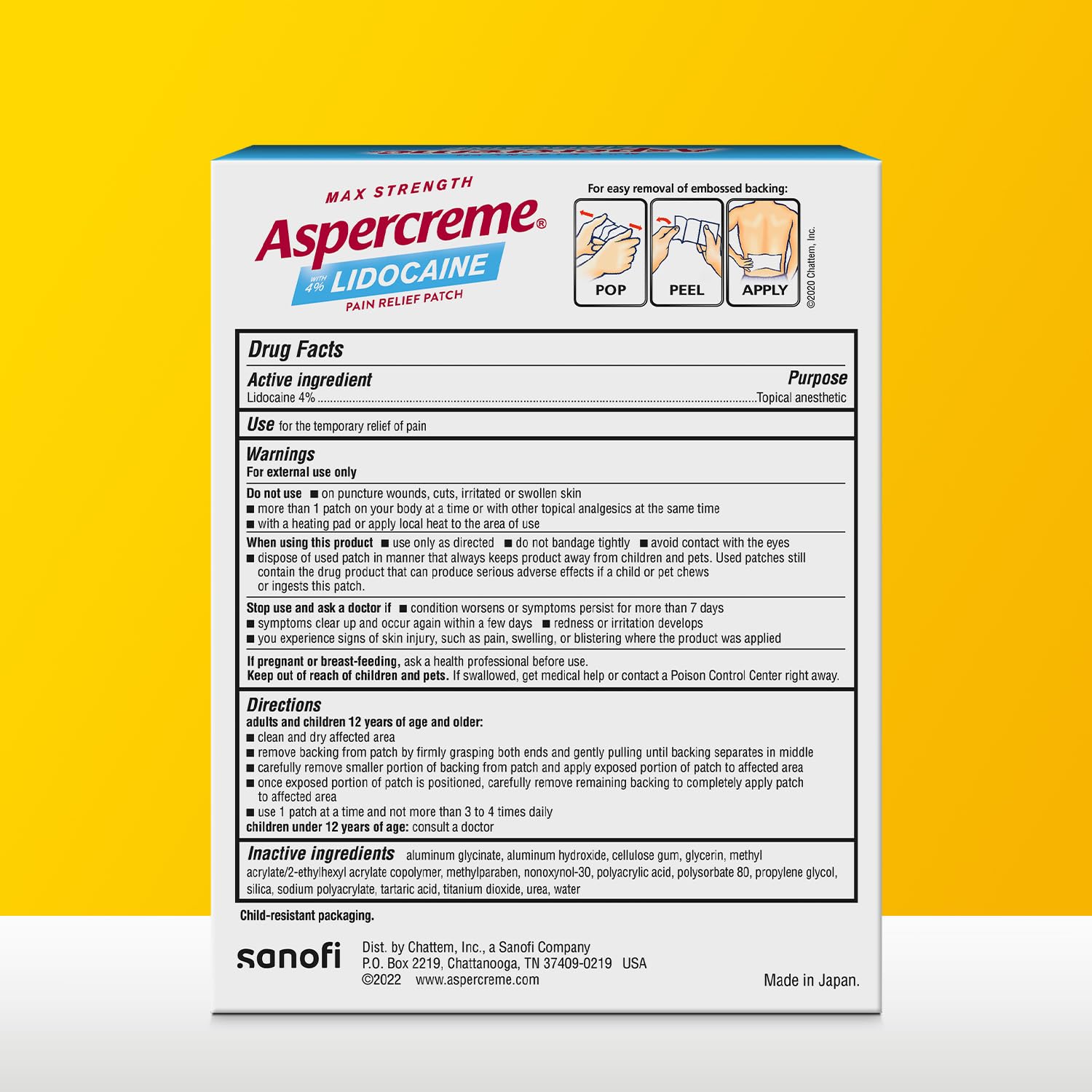Aspercreme Lidocaine Pain Relief Patch XL for Back, Neck & Shoulder Pain, Topical Patches with Max-Strength 4% Lidocaine & Flexible Fabric Numbs Away Pain, 3 Ct. Aspercreme buy supplements canada