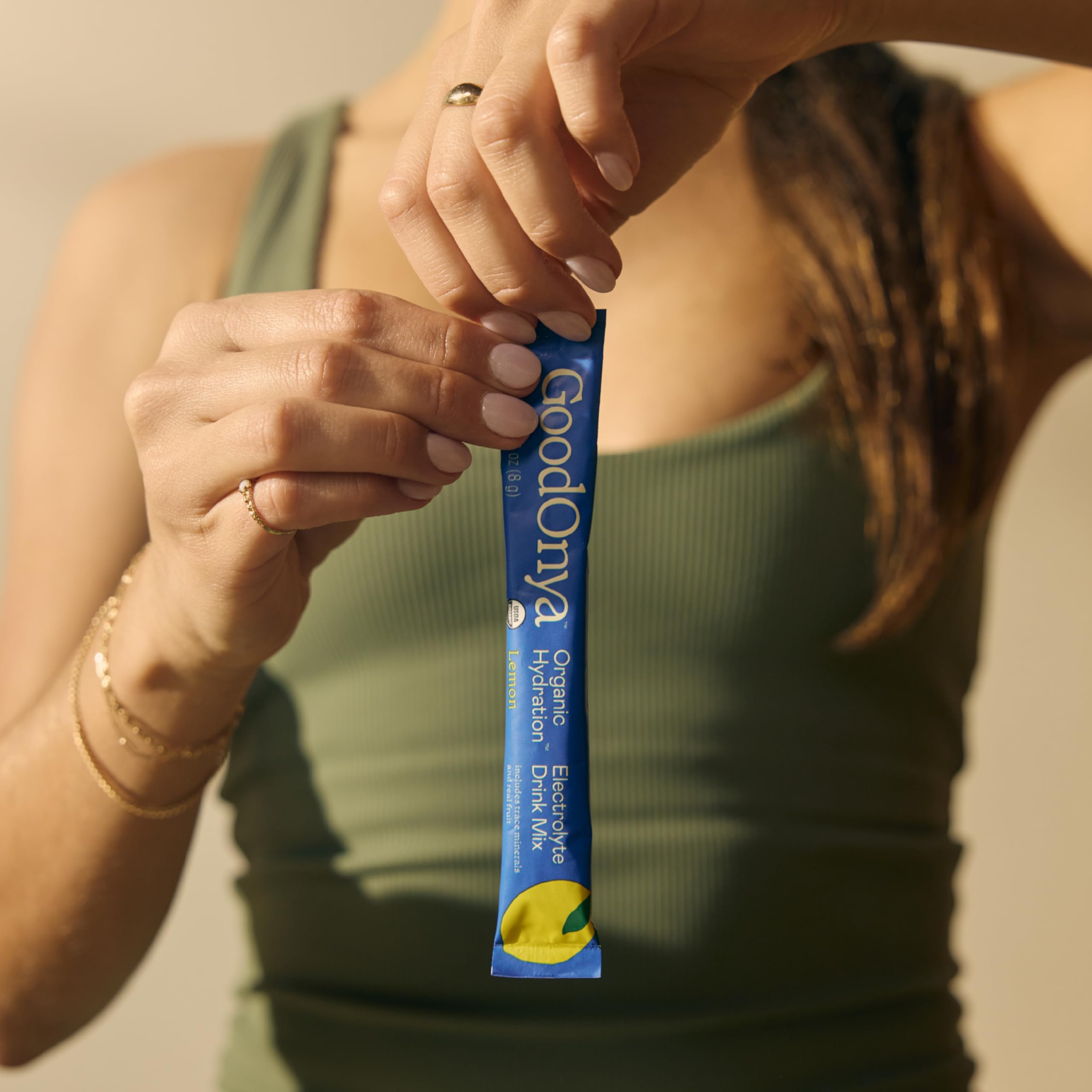 GOODONYA Organic Hydration Electrolyte Drink Mix, Certified Organic Hydration Powder, Non-GMO, Biochecked Glyphosate Free, Low Sugar, Lemonade Flavor, No Artificial Flavors,12 Stick Packs GOODONYA buy supplements canada