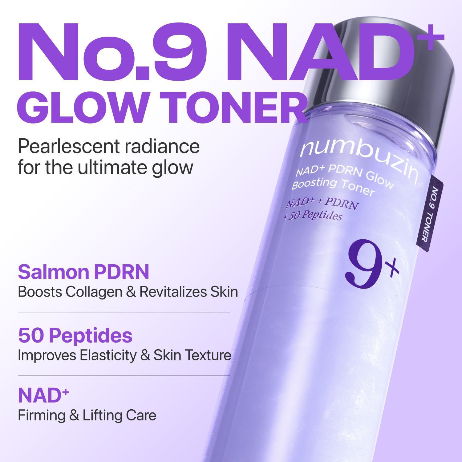 numbuzin No.9 NAD+ Salmon PDRN Glow Boosting Toner, Hydrating & Firming Toner for Wrinkles, Fine Lines & Dull Skin numbuzin buy supplements canada