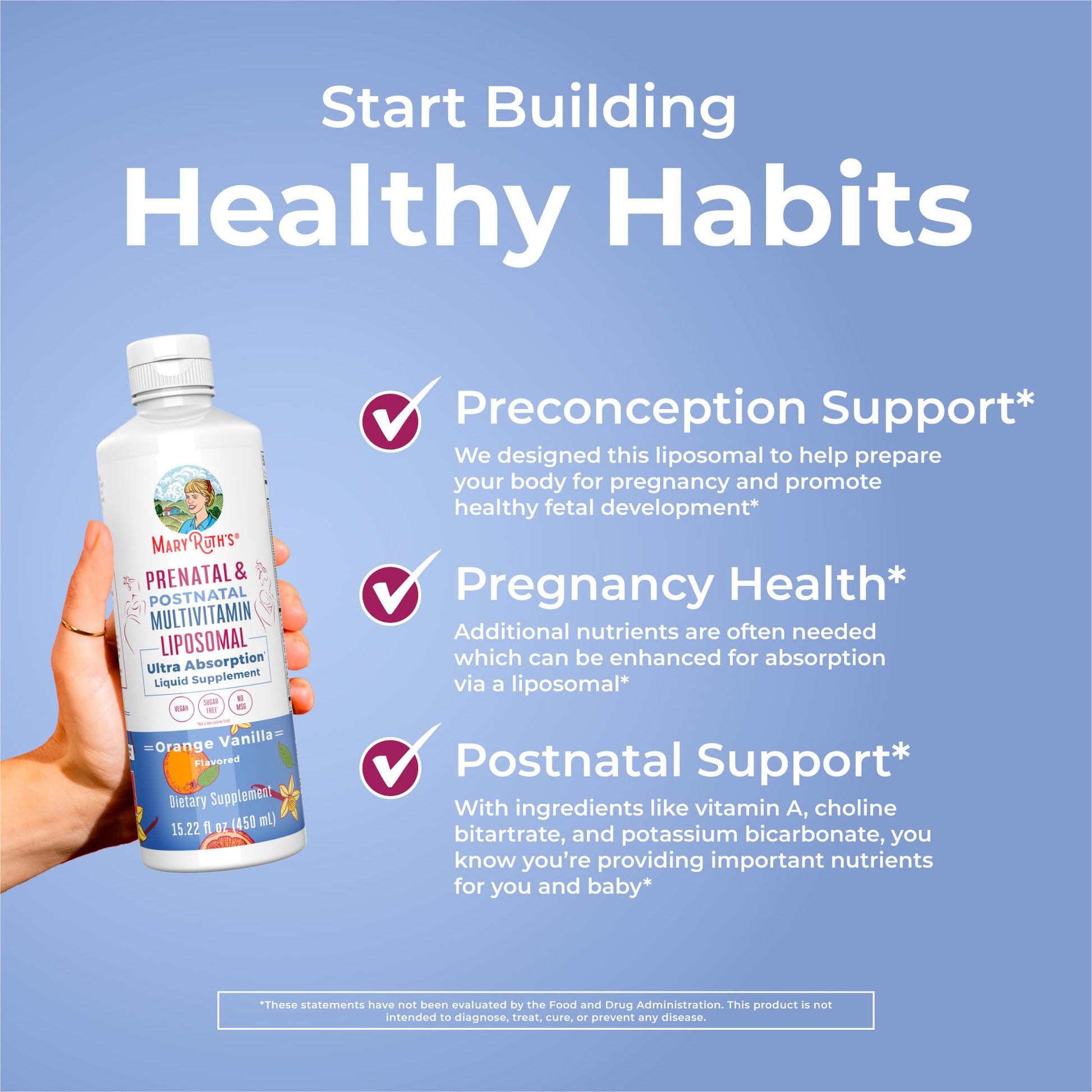MaryRuth Organics Prenatal & Postnatal Multivitamin for Women | Sugar Free | Formulated for Pre-Conception, Pregnancy & Nursing | Prenatal Vitamins | Vegan | Non-GMO | Gluten Free | 30 Servings MARYRUTH'S buy supplements canada