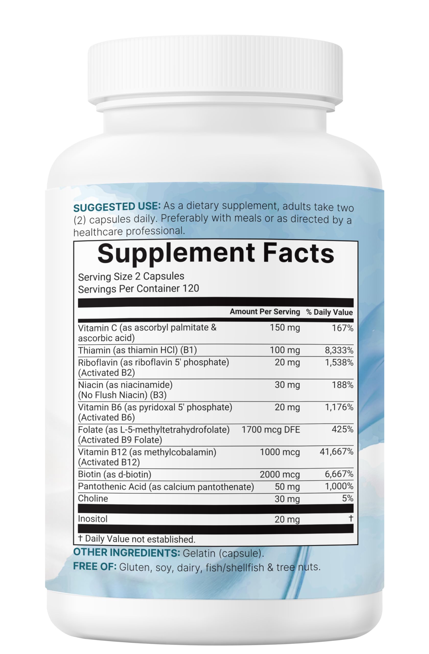 Micro Ingredients Pure Methylated B Complex, 240 Capsules | 11-in-1 Formula with Methylfolate, B12, Thiamin, Inositol, Choline, & Fat Soluble Vitamin C Micro Ingredients buy supplements canada