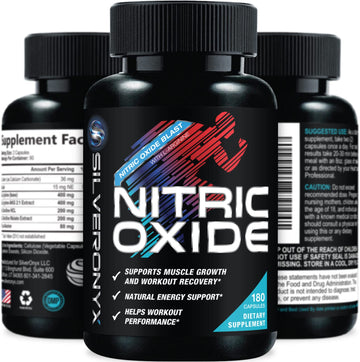 Extra Strength Nitric Oxide Supplement L Arginine 3X Strength - Citrulline Malate, AAKG SILVERONYX buy supplements canada