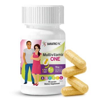 BariatricPal Multivitamin ONE 1 per Day! Bariatric Multivitamin Capsule with 18 mg of Iron | Easy to Swallow Capsule | BariatricPal buy supplements canada