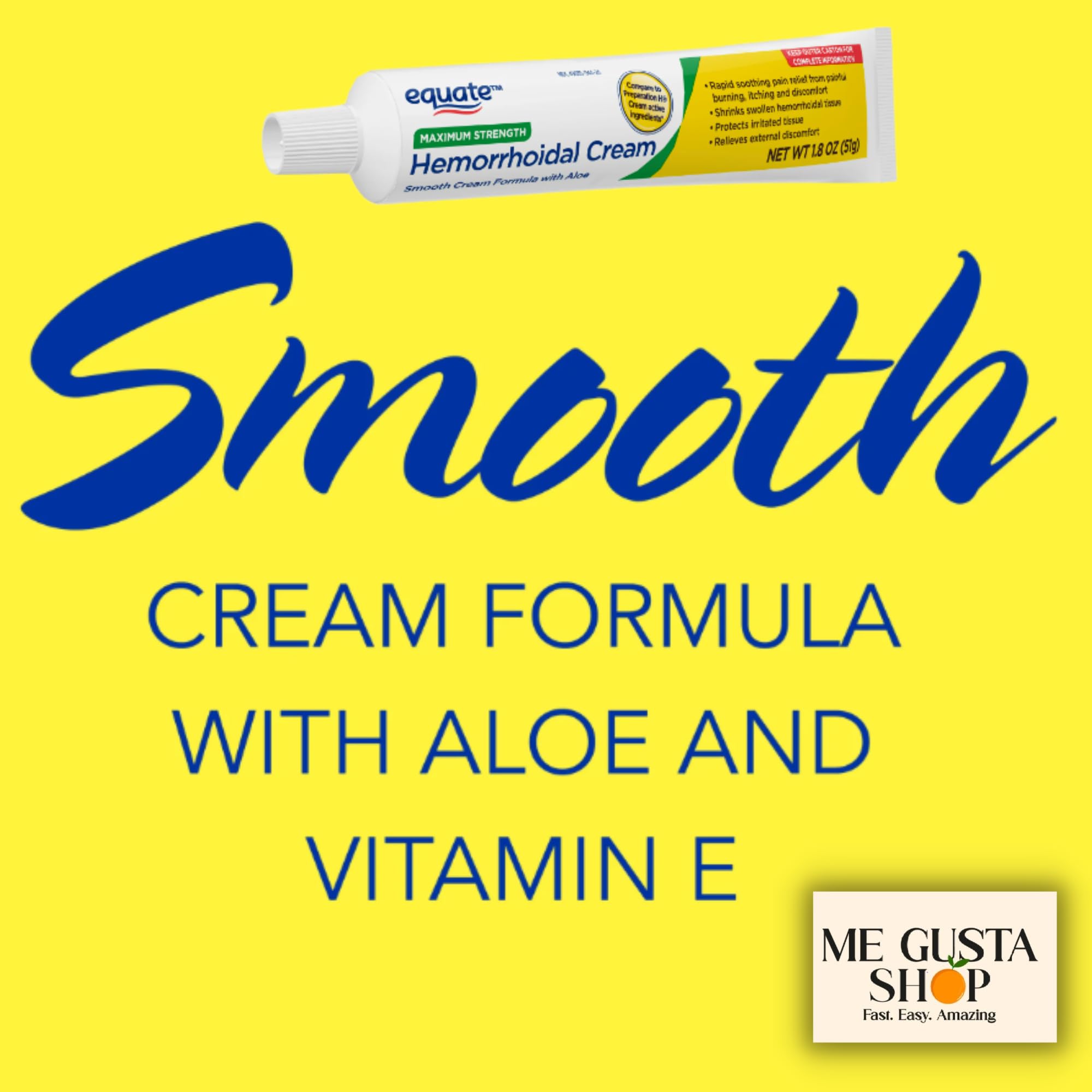 Equate Hemorrhoidal Cream,1.8 Oz (Pack of 02) Total 2 + me Gusta Sticker ME GUSTA SHOP buy supplements canada