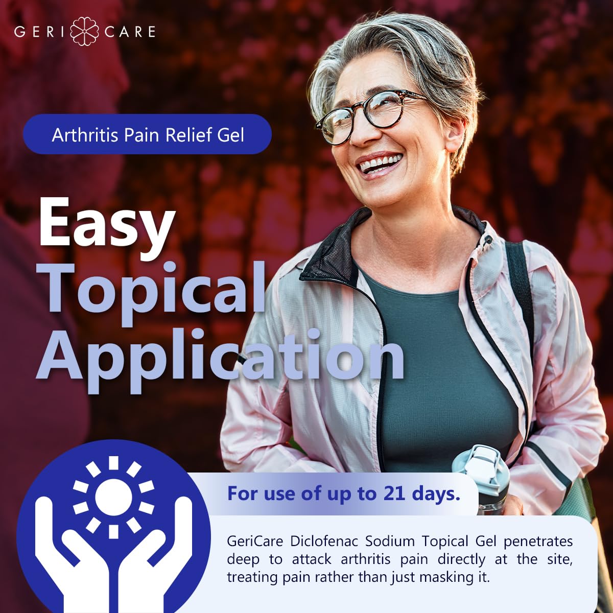 Topical Arthritis Pain Relief Gel Diclofenac Sodium 1% (NSAID) by GeriCare- Hand Wrist Elbow Foot Ankle Knee Extra-Strength Arthritis Pain Reliever- Anti-inflammatory Arthritis Pain Treatment- 3.53oz GeriCare buy supplements canada