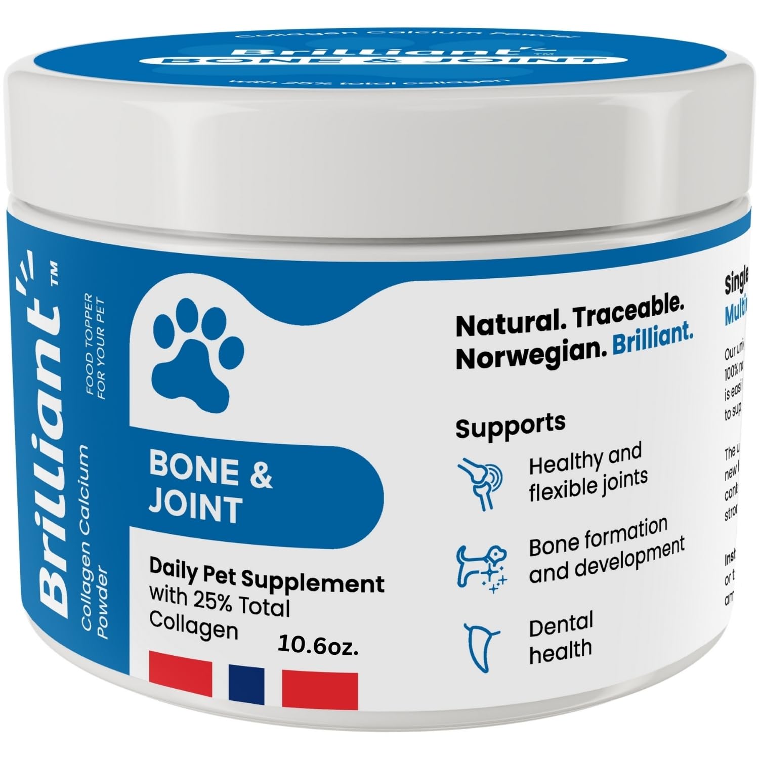 Hofseth BioCare Brilliant Bone & Joint Supplement for Dogs - High Strength Calcium & Collagen Powder for Joint & Hip Support, Essential Supplement for Dog’s of All Ages - 10.6 Oz Hofseth BioCare buy supplements canada