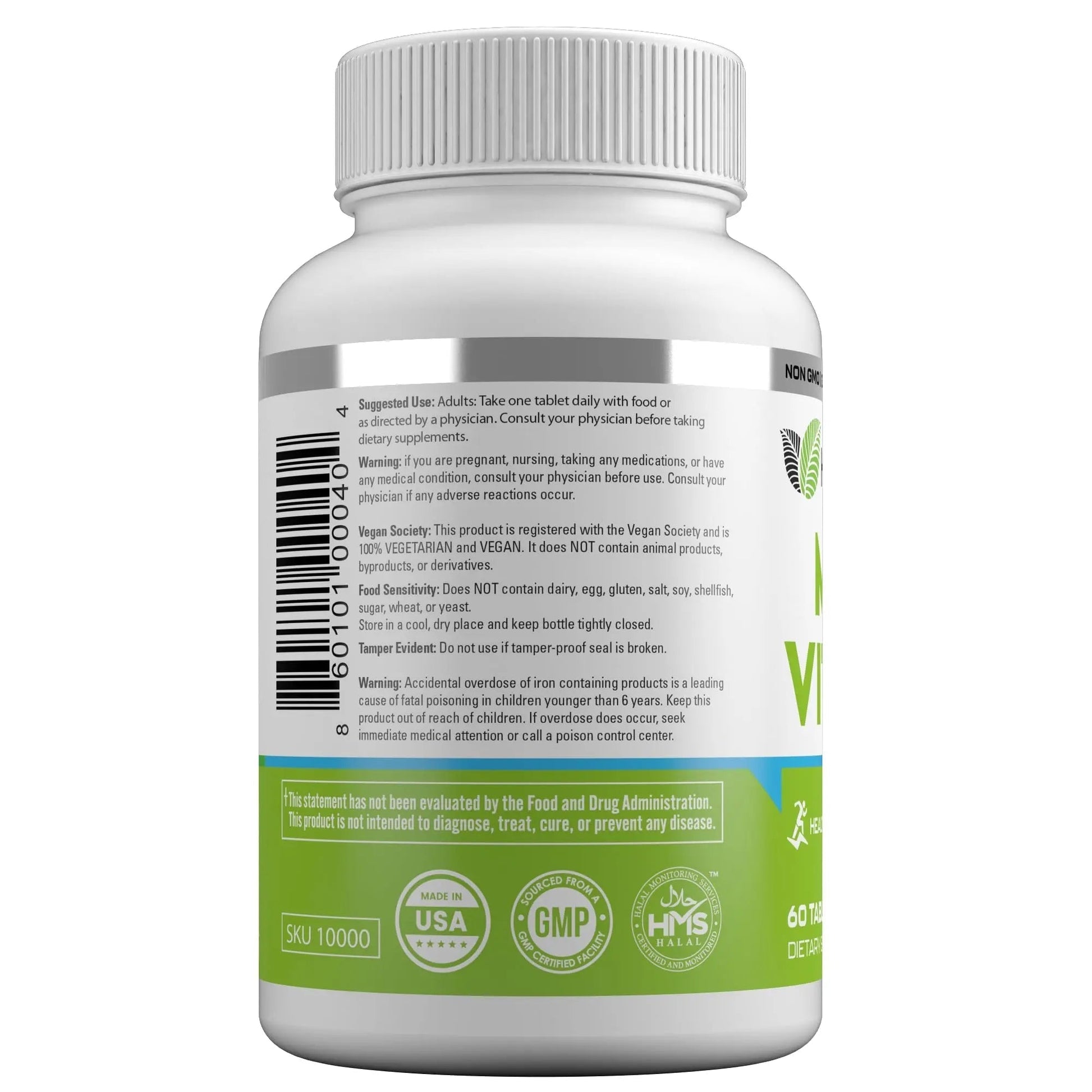HAYAT Vitamins Vegan Natural Multivitamin, Daily Vitamins with Vitamin A, C, D, E, B1, B2, B3, B6, B12, Biotin, Zinc and More, 2 Month Supply, All Natural HAYAT buy supplements canada