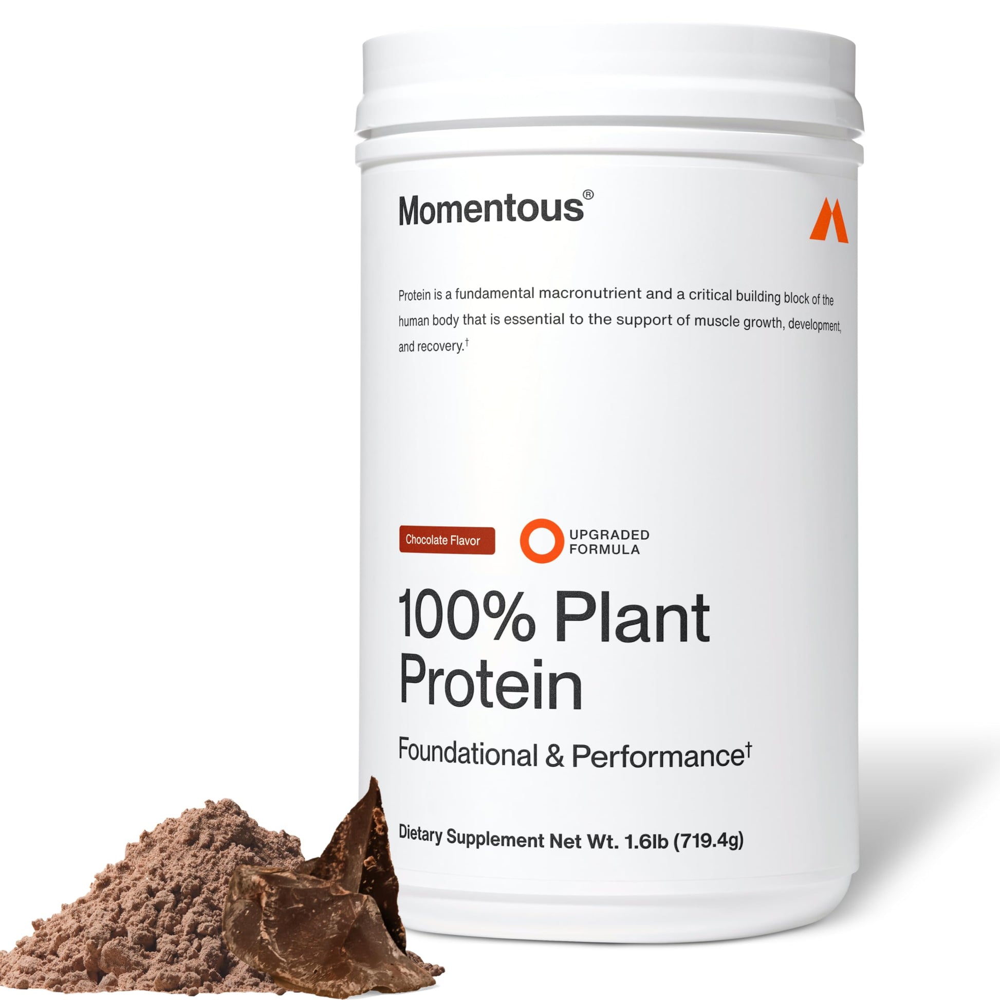 Momentous Vegan Protein Powder - 20 g Plant-Based Protein - NSF Certified for Sport - Gluten-Free - Non-GMO - 22 Servings for Essential Everyday Use - Chocolate Momentous buy supplements canada