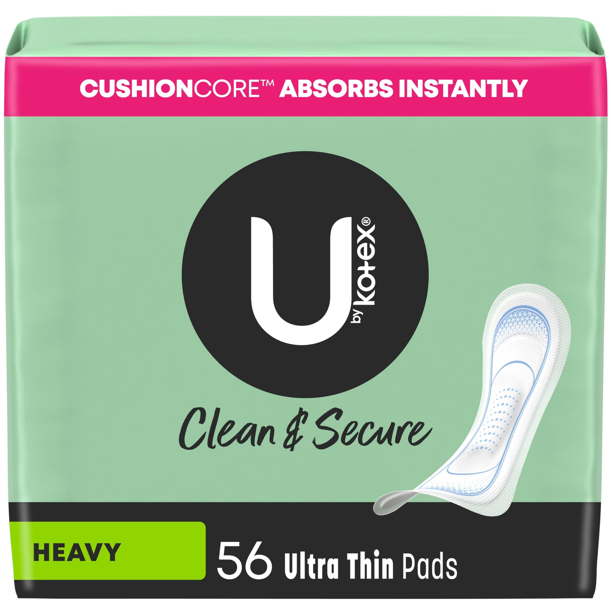 U by Kotex Clean & Secure Ultra Thin Pads, Heavy Absorbency, 56 Count (Packaging May Vary) U by Kotex buy supplements canada
