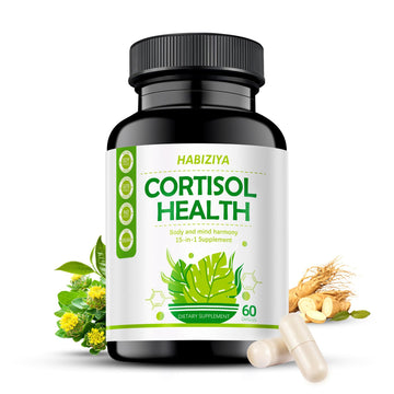 HABIZIYA Cortisol Support Supplement with Magnesium Glycinate, L-Theanine, Ashwagandha, Phosphatidylserine,Rhodiola Rosea 15-in-1 Hormone Balance for Women Men Mood, Focus, Sleep Support 60 Capsules HABIZIYA buy supplements canada