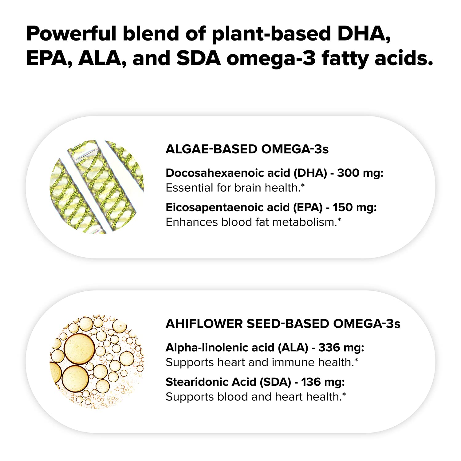 Complement Vegan Omega 3 Supplement- 960mg Omega-3 Fatty Acids, DHA, EPA, SDA, ALA Supplement - Immune Support- 60 Servings, 120 Liquid Capsules Complement buy supplements canada