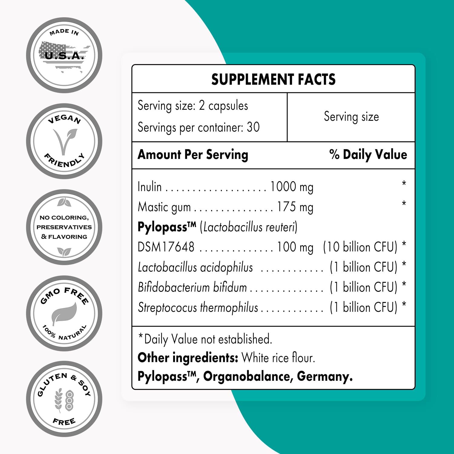 Supersmart - H. Pylori Fight Advanced Formula (Mastic Gum, Probiotics & Prebiotic) Supersmart buy supplements canada