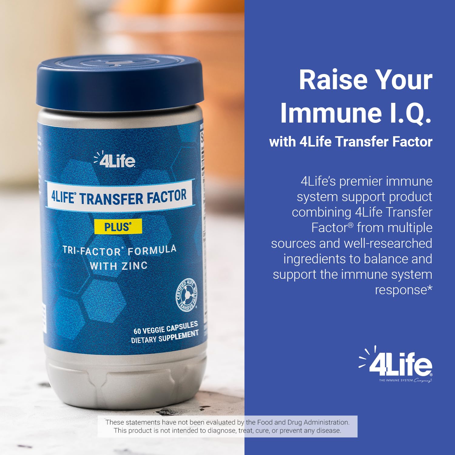 4Life Transfer Factor Plus - Support with Zinc, Super Mushroom Blend (Maitake, Shiitake, Agaricus), and Colostrum & Egg Yolk Extracts - 60 Capsules 4Life buy supplements canada