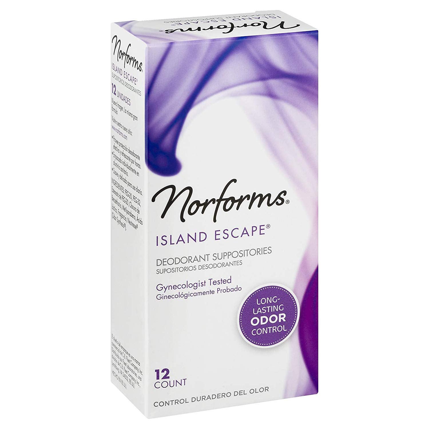 Norforms Feminine Deodorant Suppositories, Long Lasting Odor Control, Island Escape Scent, 12 Count Norforms buy supplements canada