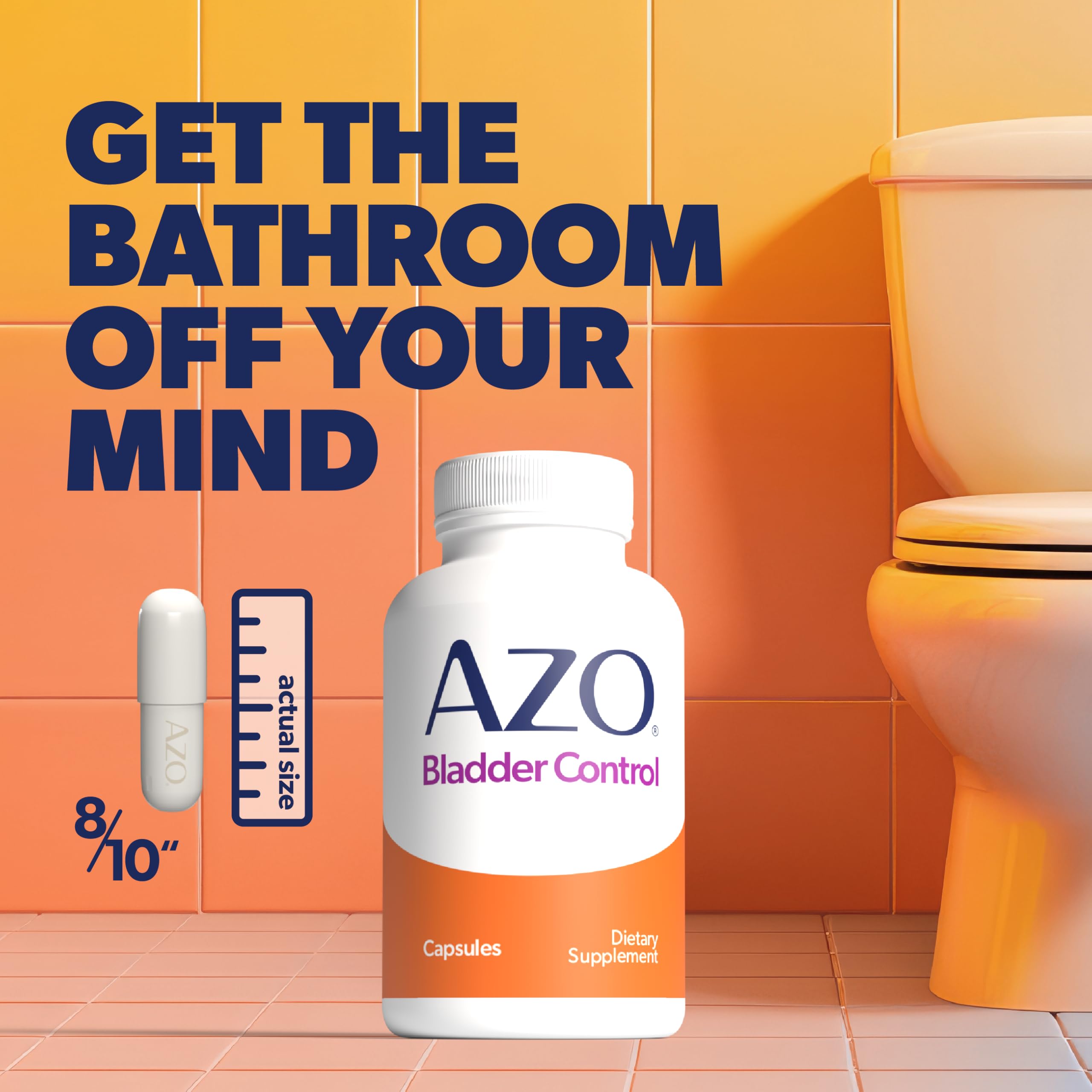 AZO Bladder Control with Go-Less Daily Supplement | Helps Reduce Occasional Urgency, leakage due to laughing, sneezing and exercise††† | 72 Capsules AZO buy supplements canada
